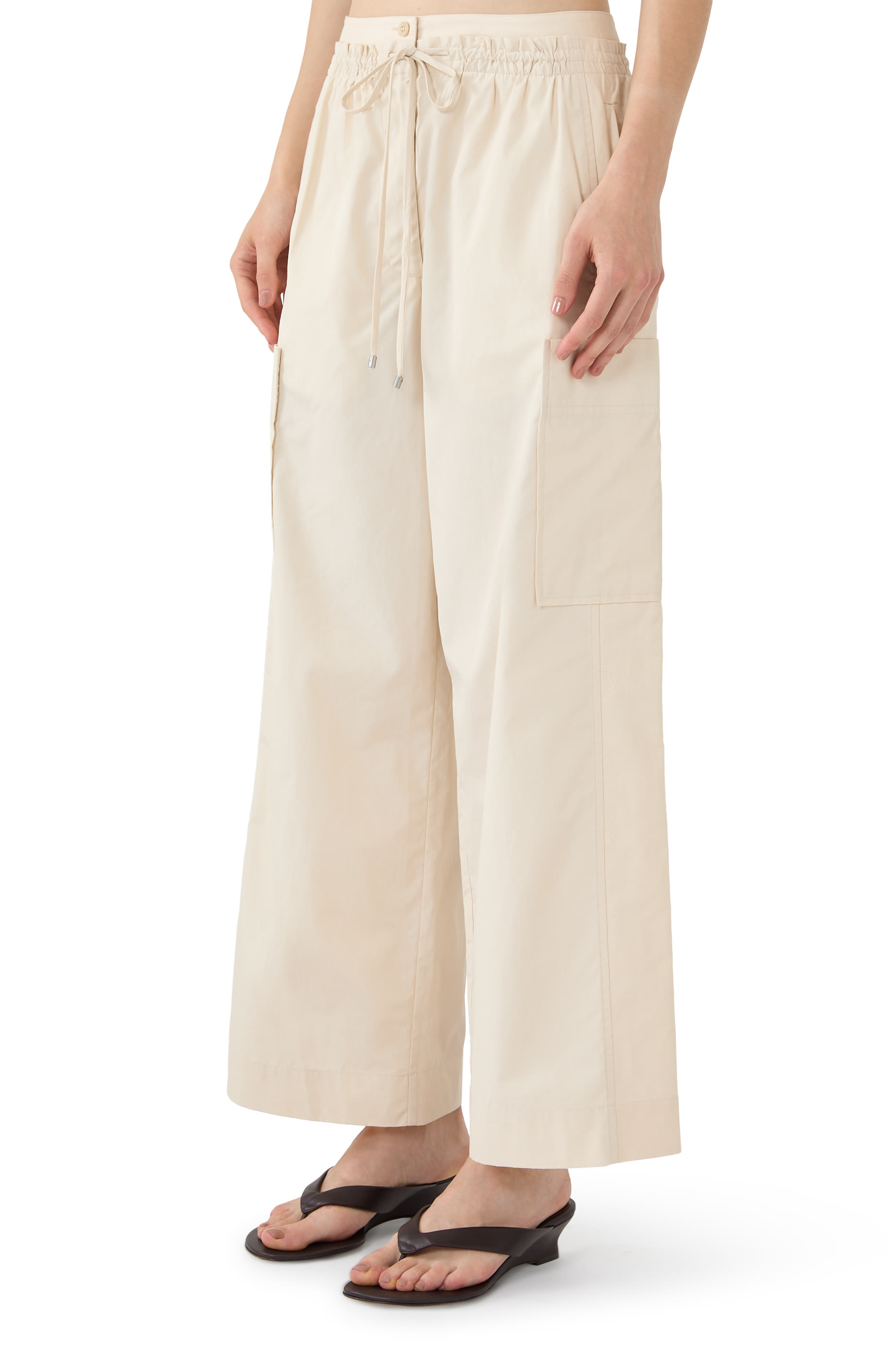 Poplin Double Waistband Pant
