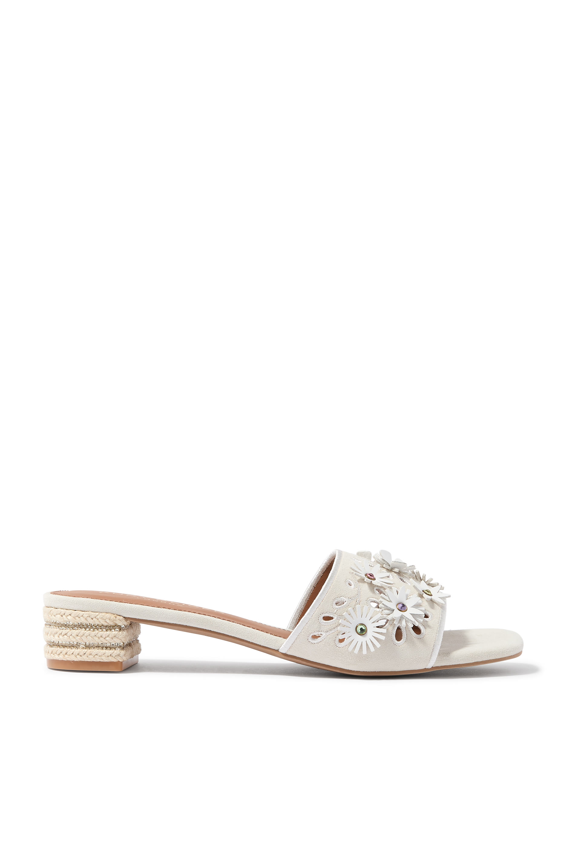 Flower 40 Embellished Mules