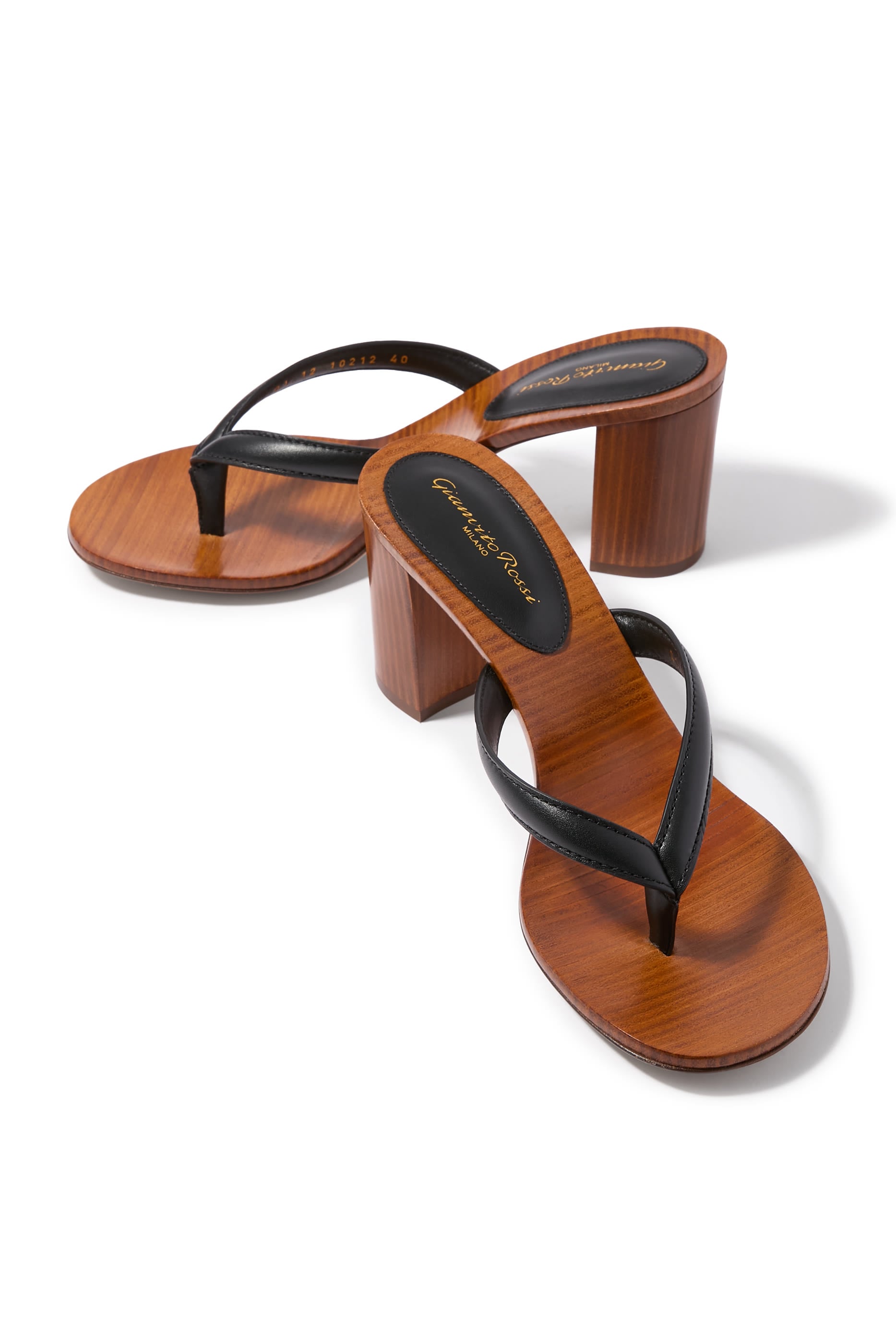 Leather 70 Thong Mules