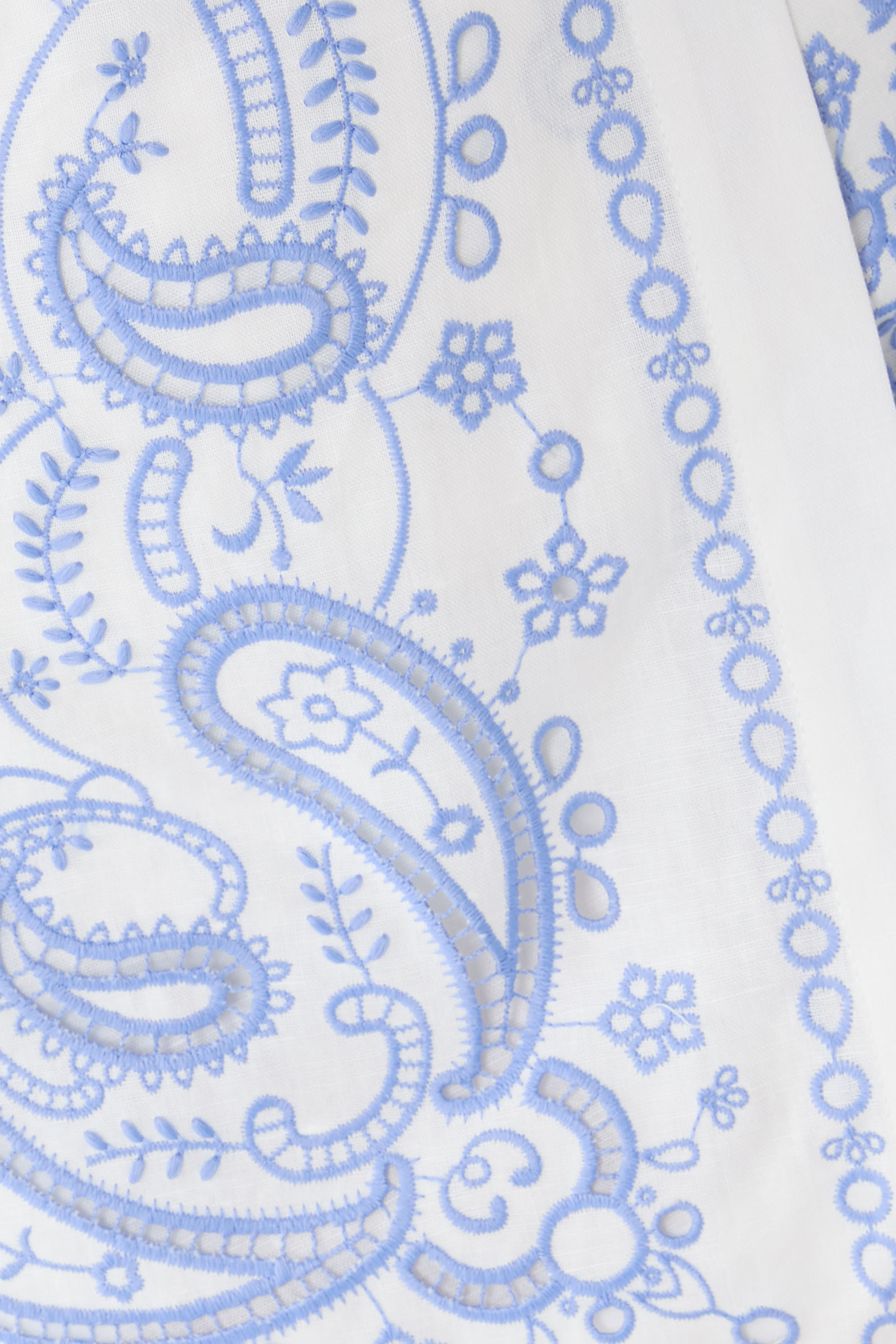 Embroidered Linen Skorts