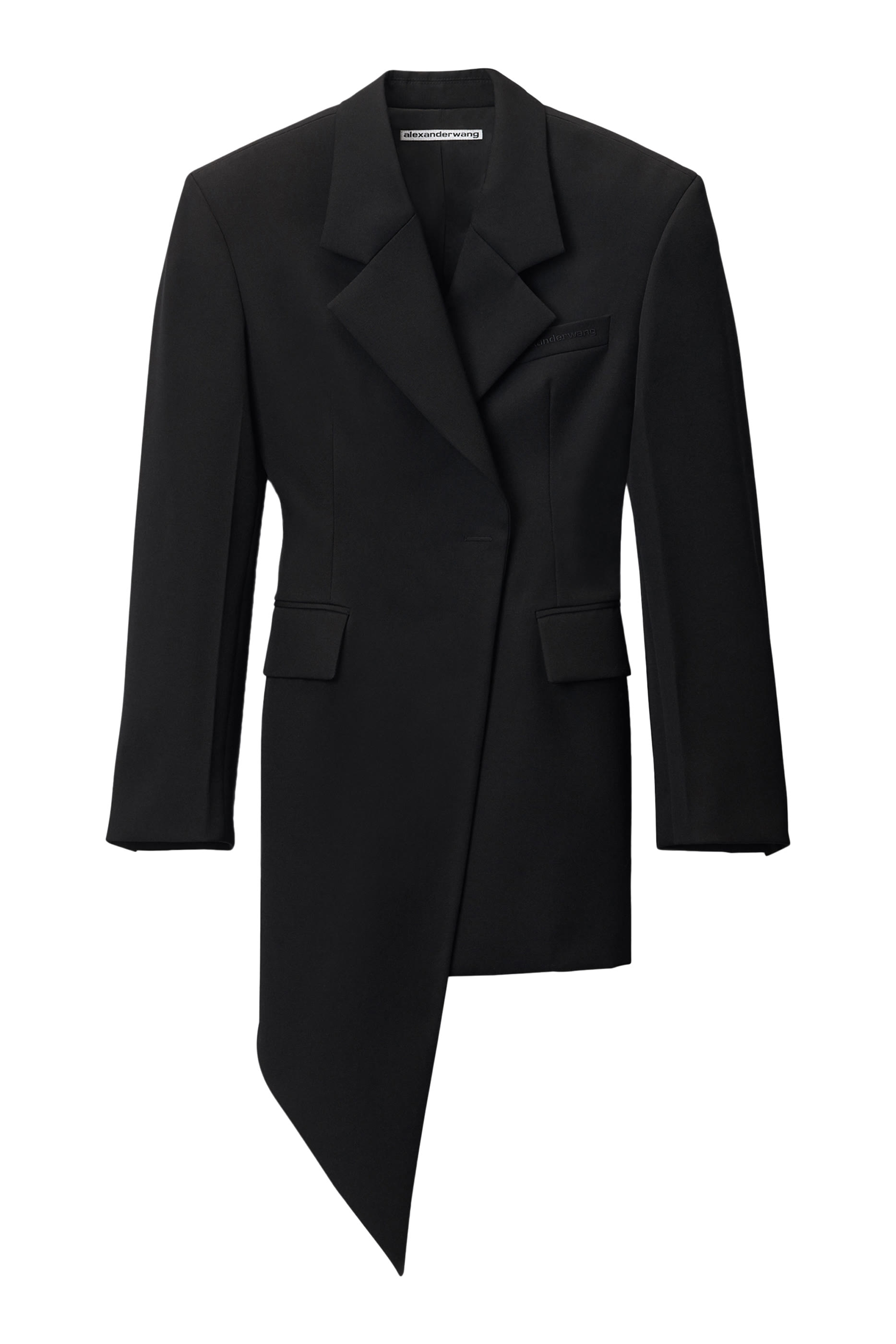 Asymmetric Blazer Wool Twill Minidress