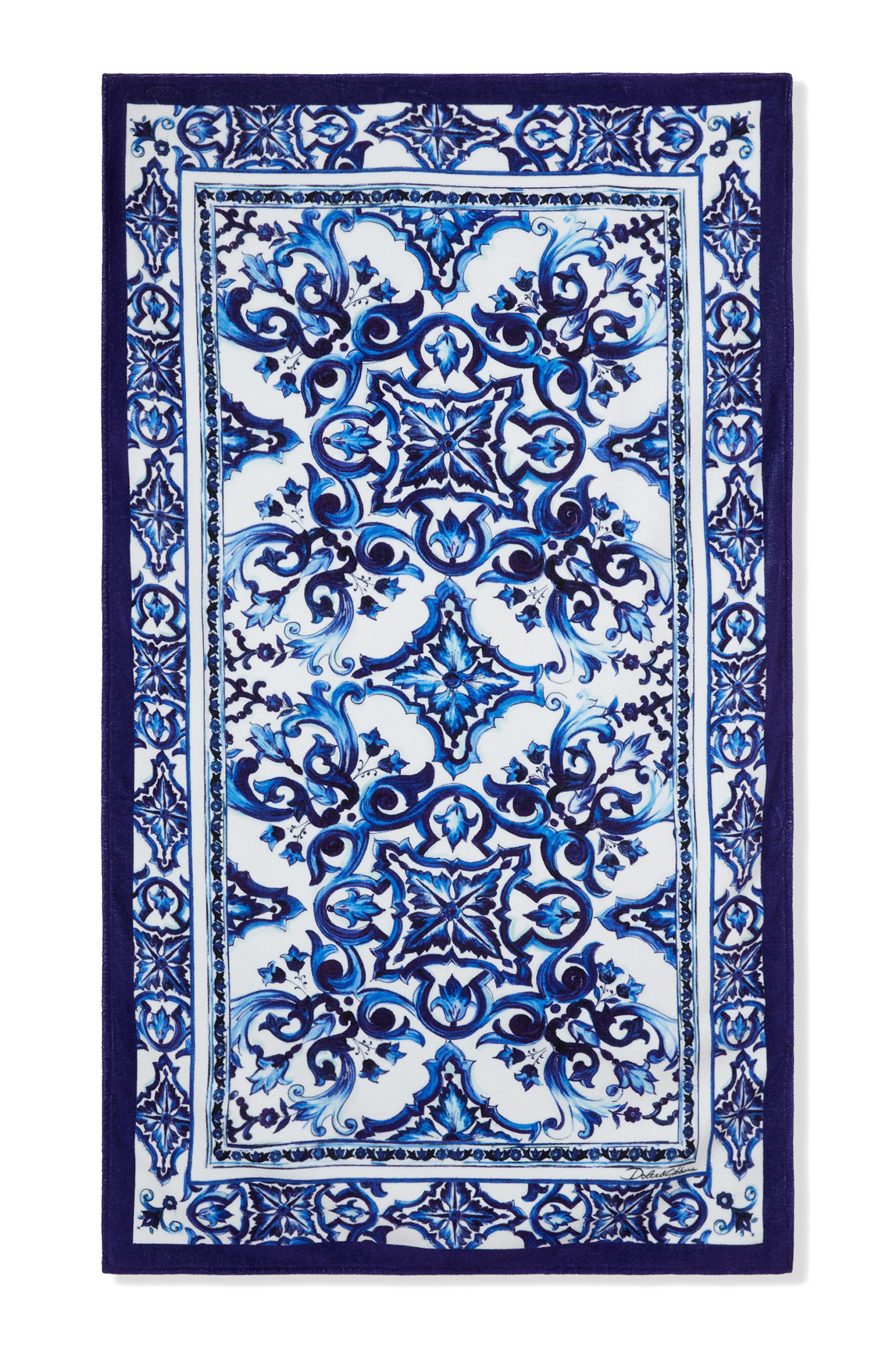 Kids Majolica Print Terrycloth Beach Towel