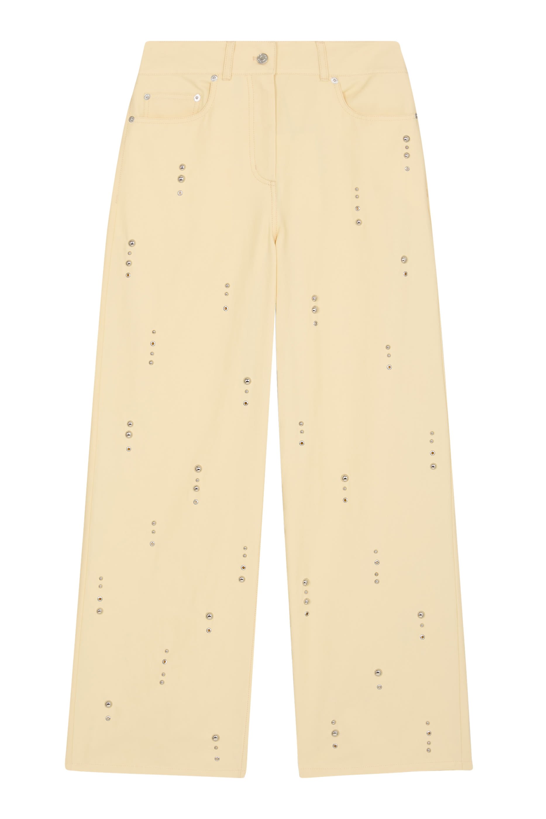 Stud Embellished Wide-Leg Pants