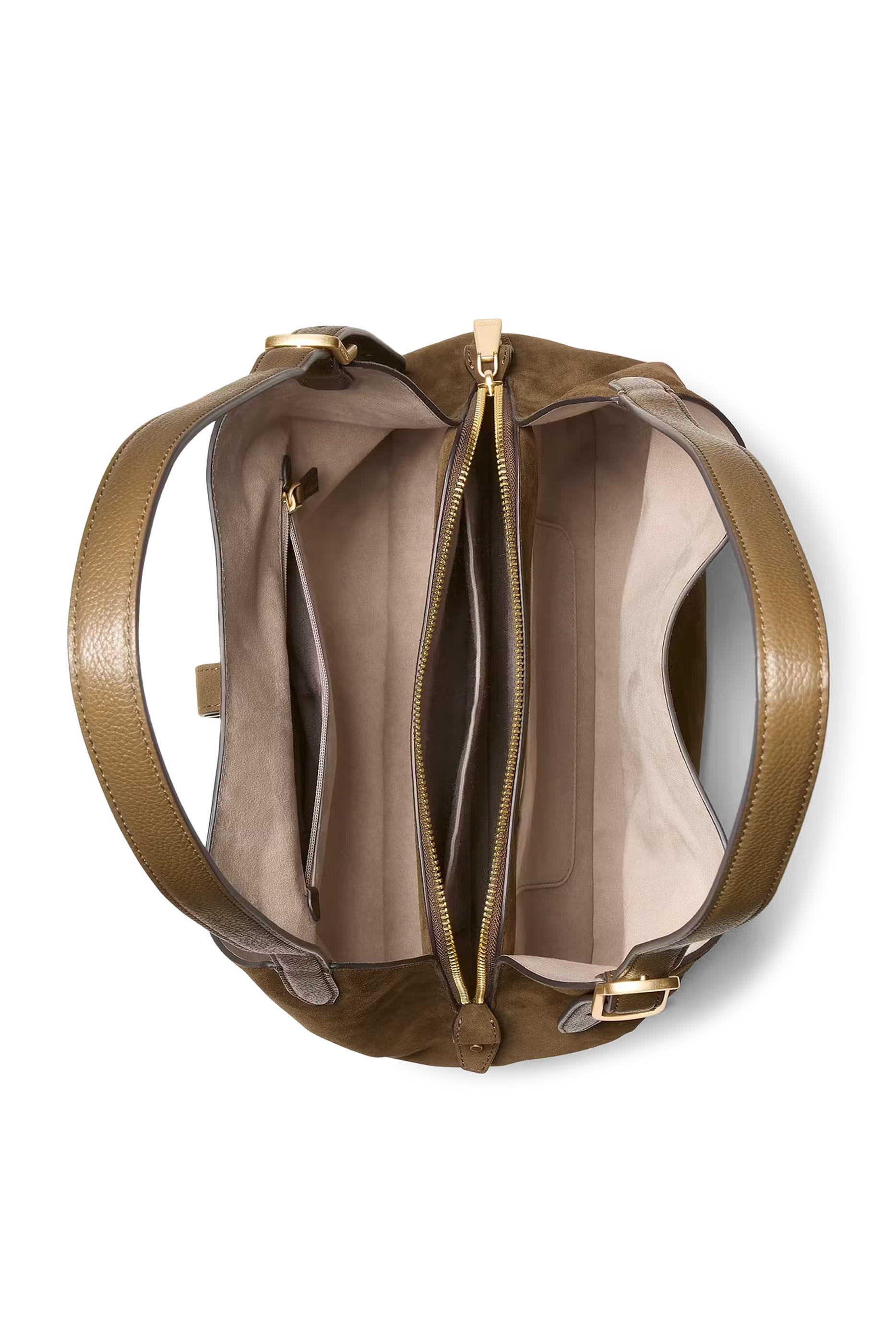 Deco Suede Crossbody Tote Bag