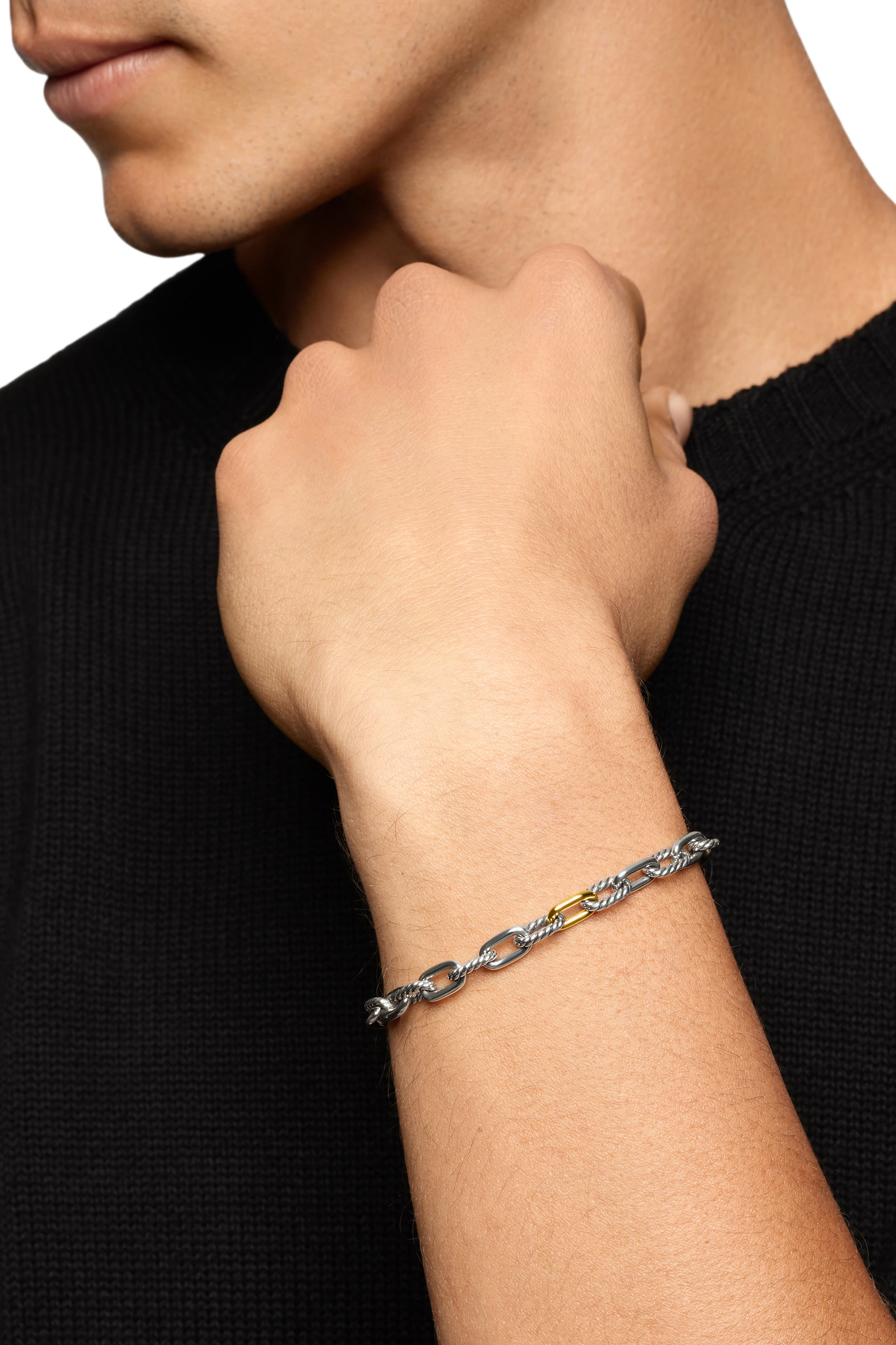 DY Madison&reg; Chain Bracelet, Sterling Silver, 18k Yellow Gold