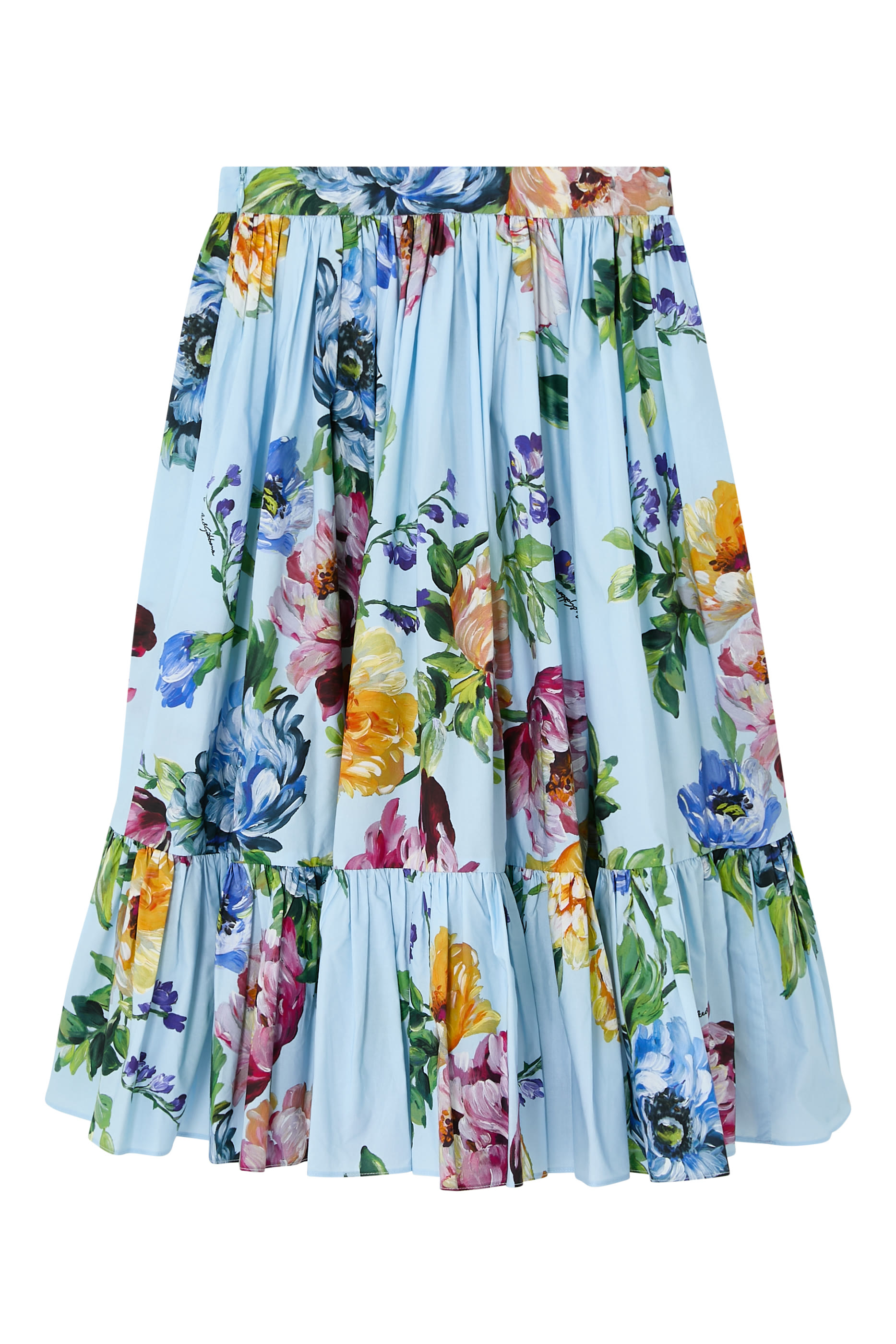 Kids  Floral‑Print Poplin Skirt