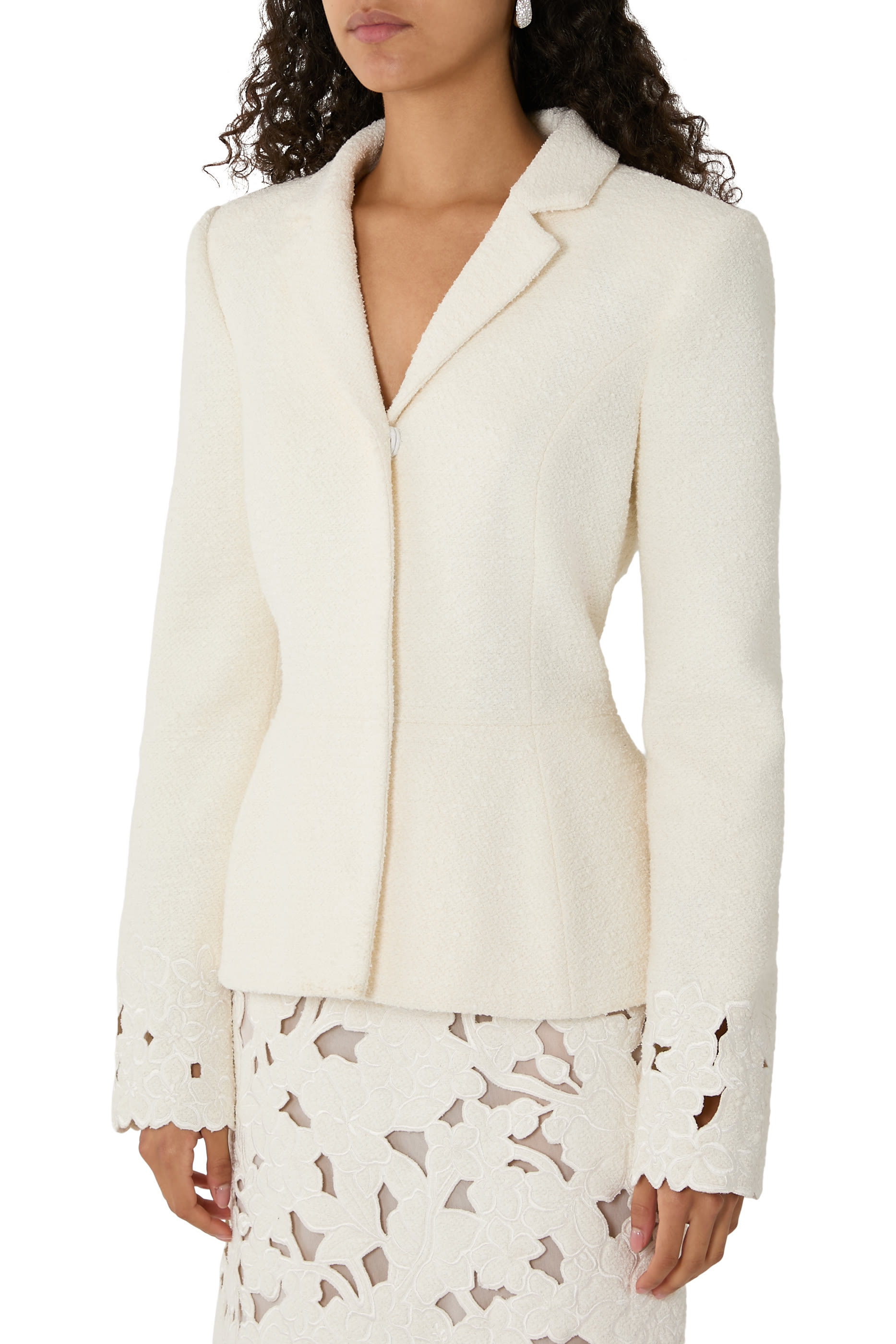 Long Sleeve Embroidered Suit Jacket