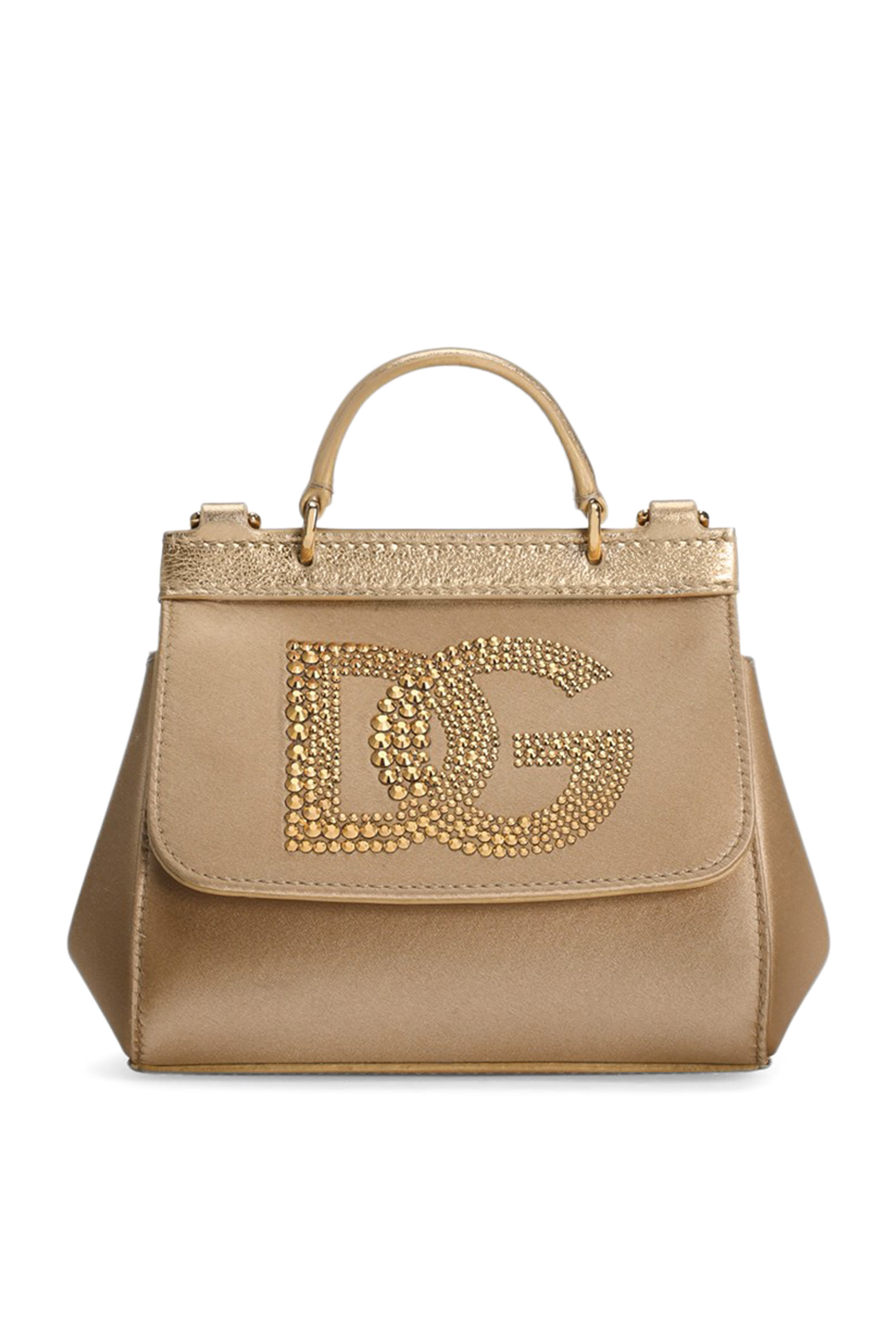 DG Logo Satin & Laminated Calfskin Sicily Bag