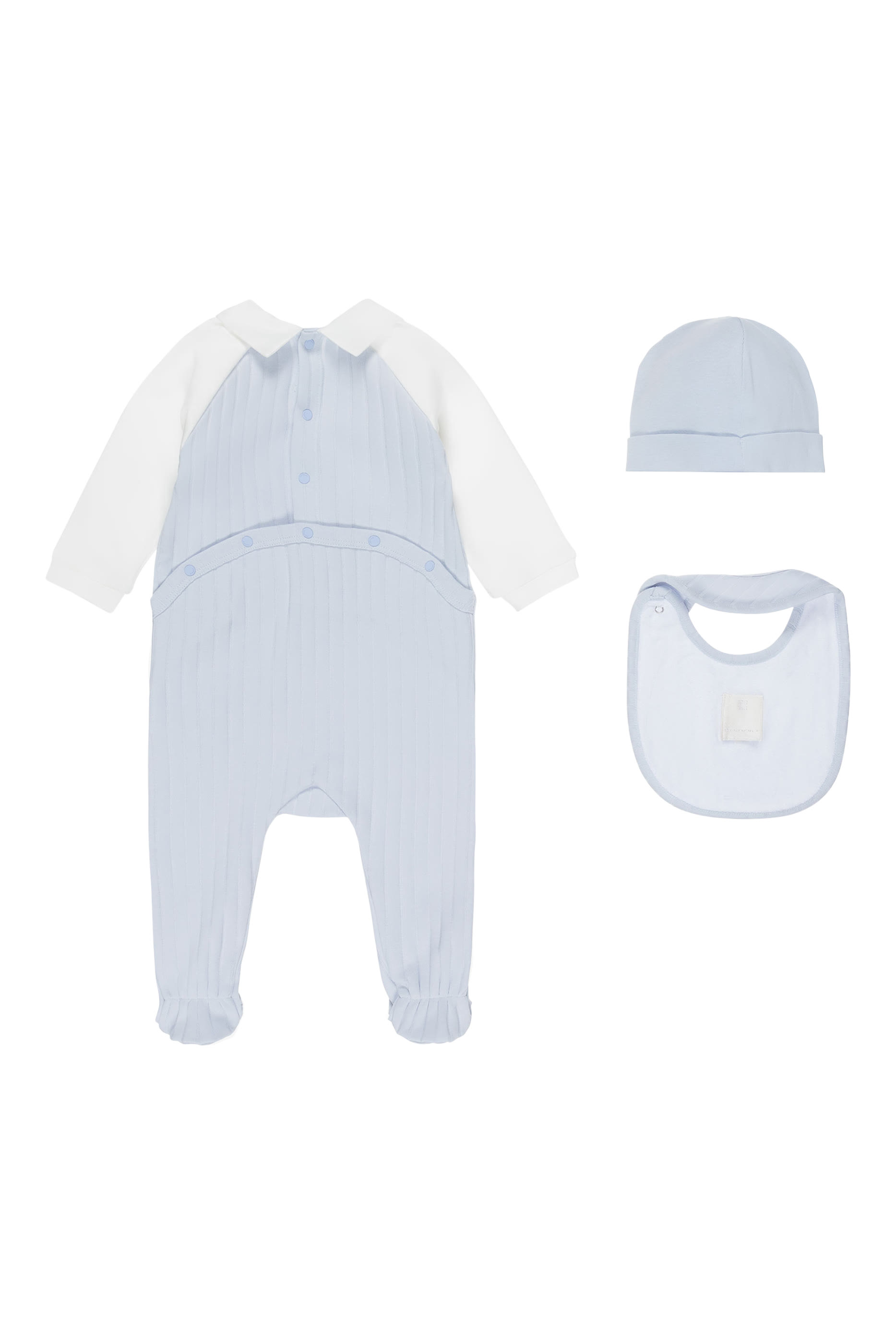 Kids Logo Bodysuit, Bib & Hat Set