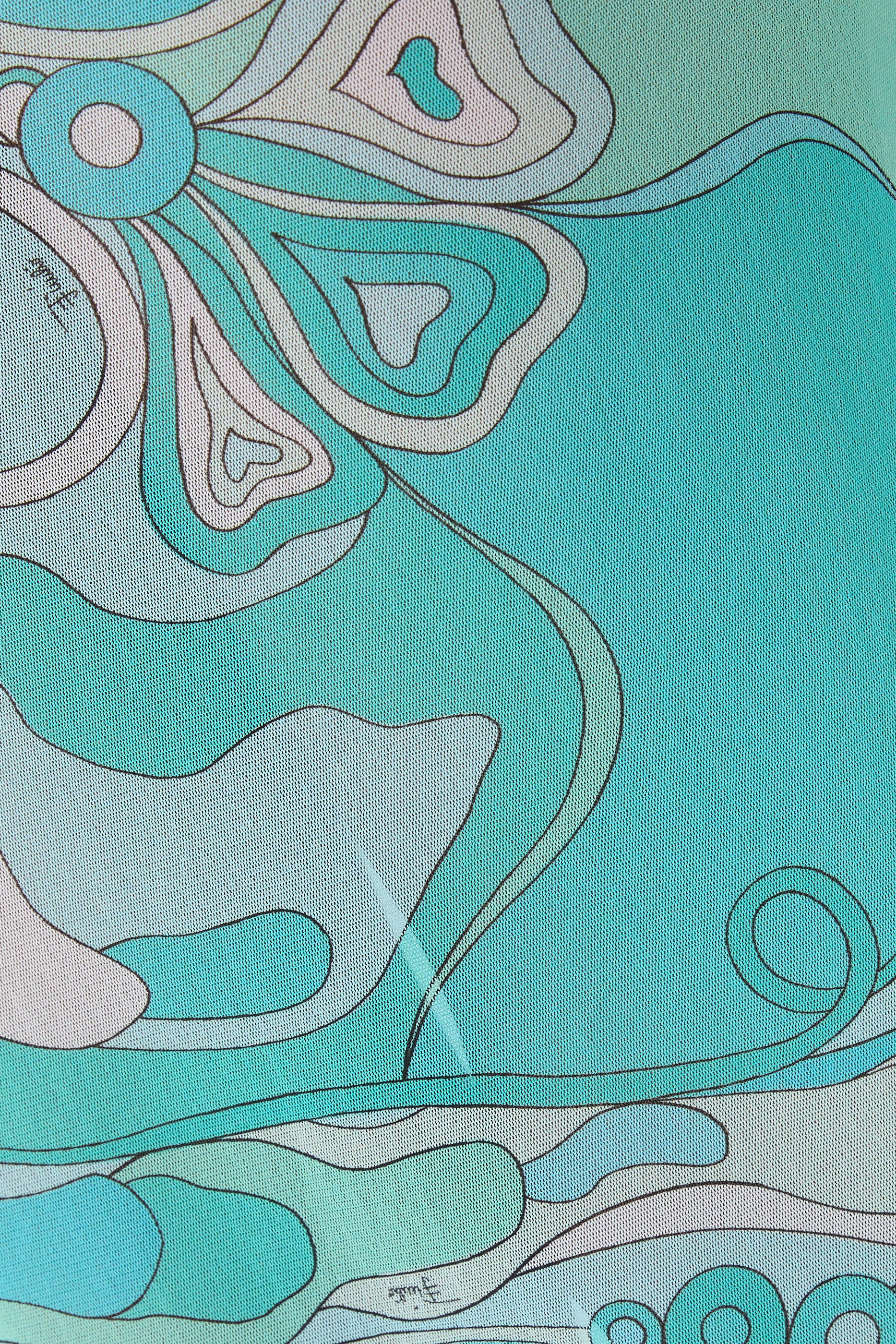 Abito Tulle Long-Sleeve Sheer Maxi Dress