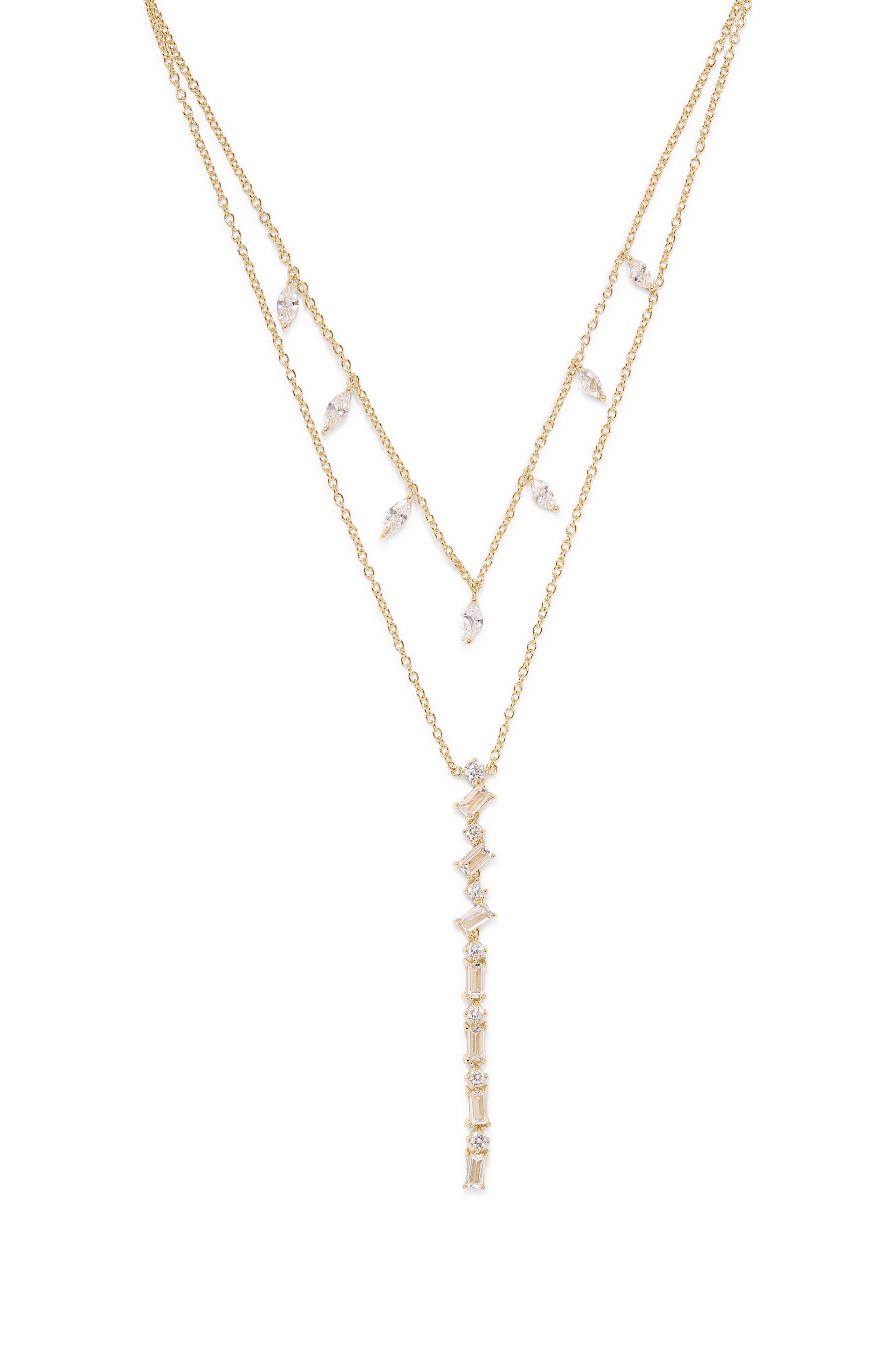 Baguette Marquis Multi-Layered Necklace
