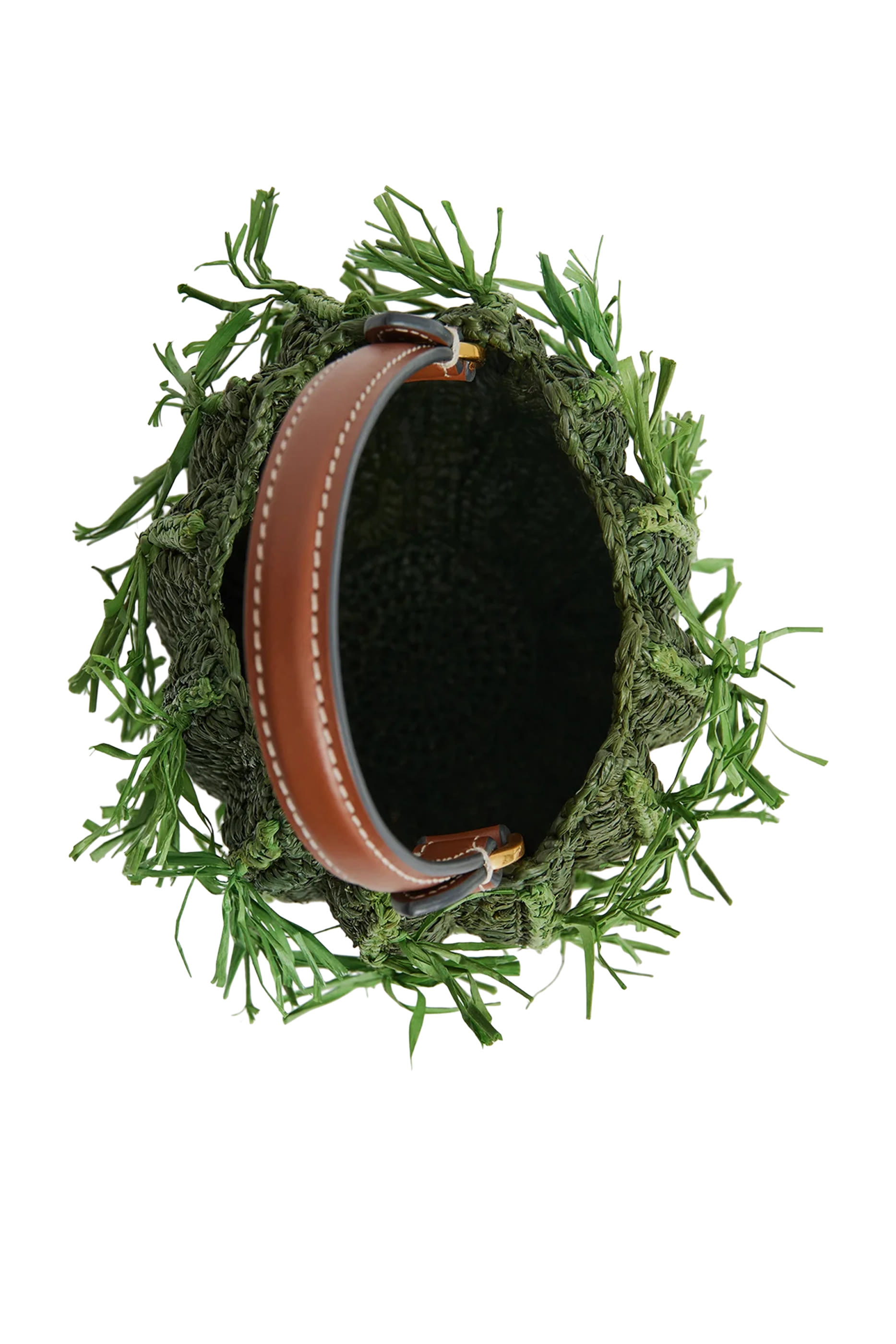 Raffia Cactus Crossbody Bag