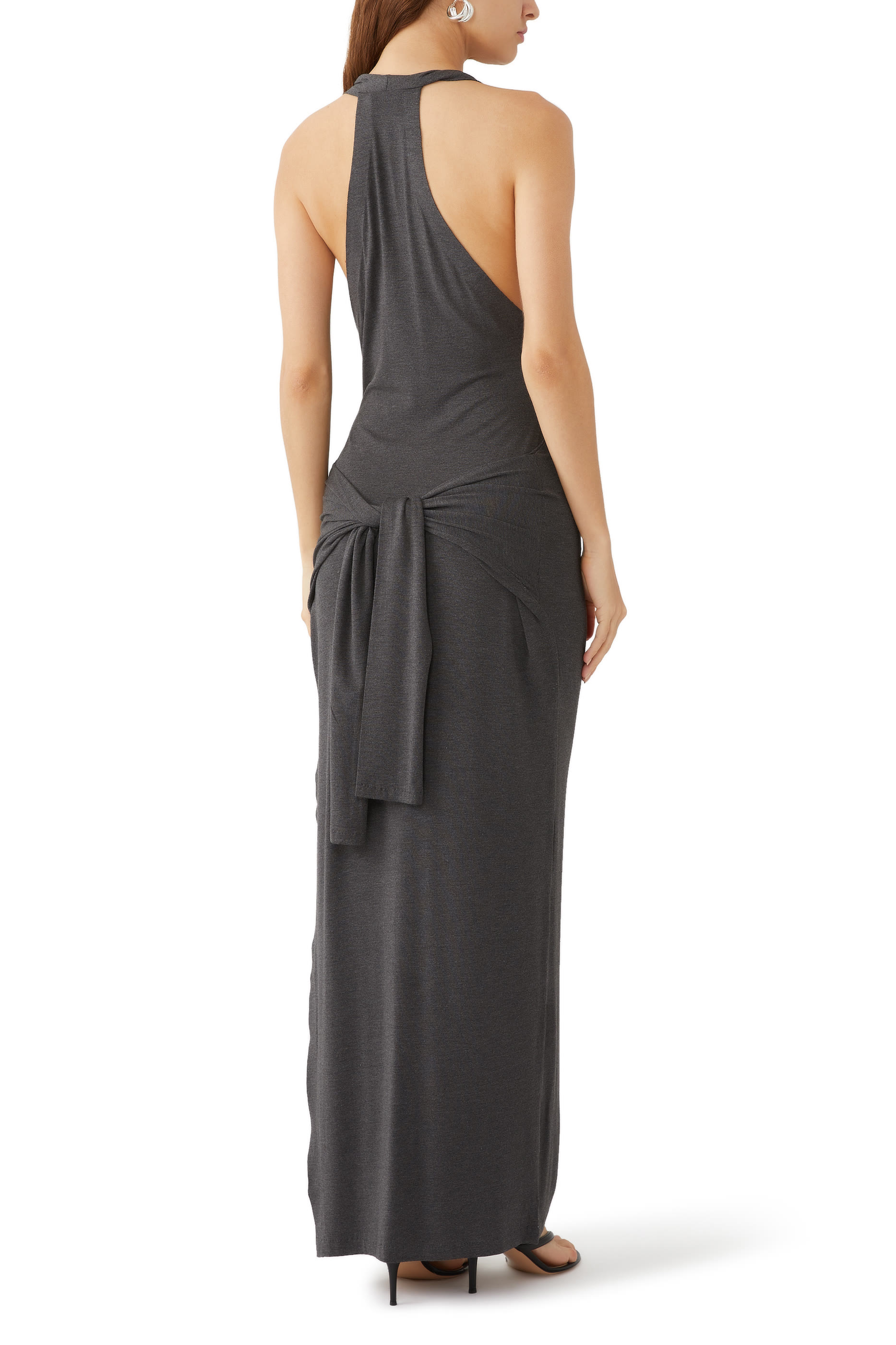 Neeta Tie Front Slit Gown