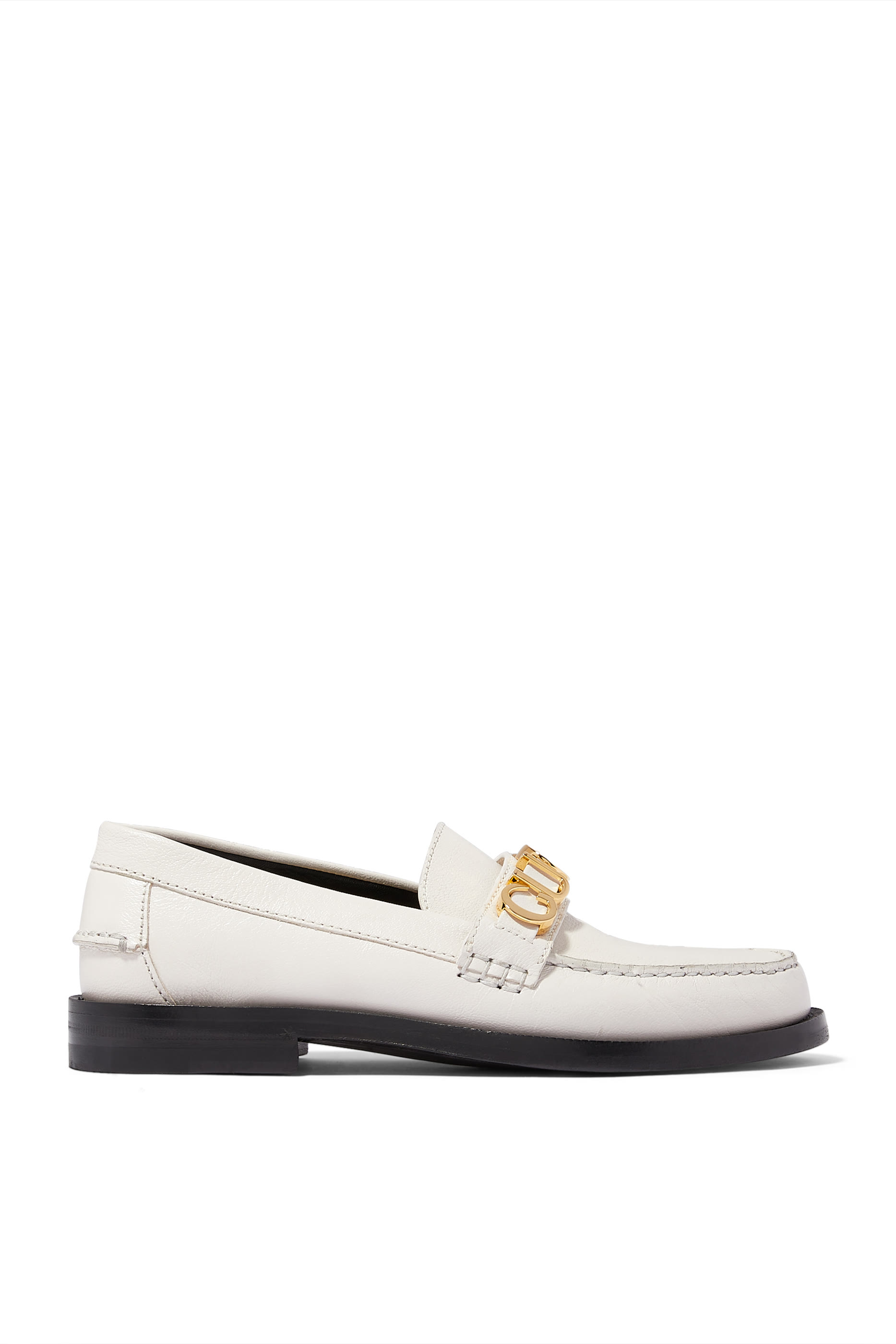 Cara Logo Leather Loafers