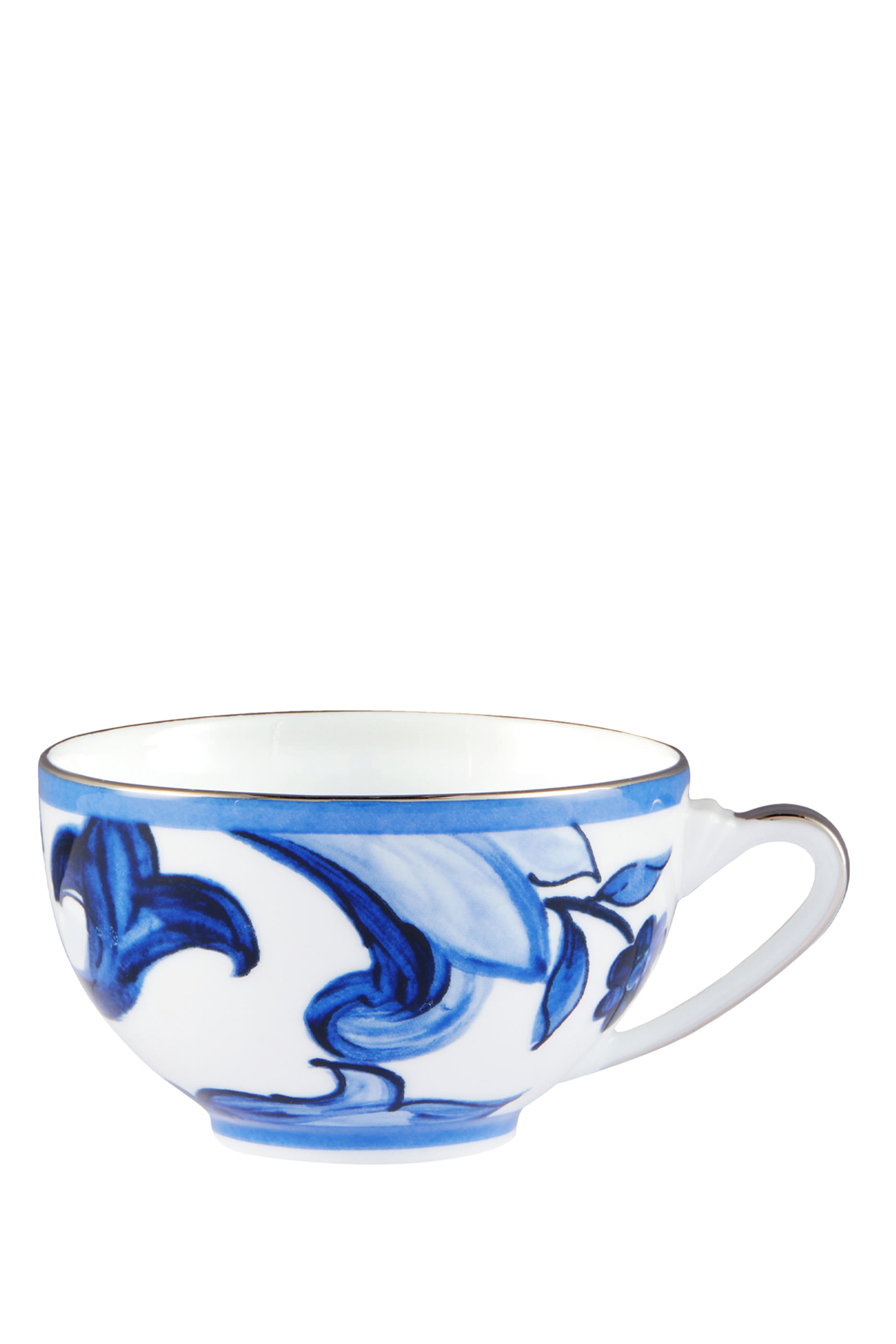 Fiore Blu Mediterreneo Tea Cup & Saucer