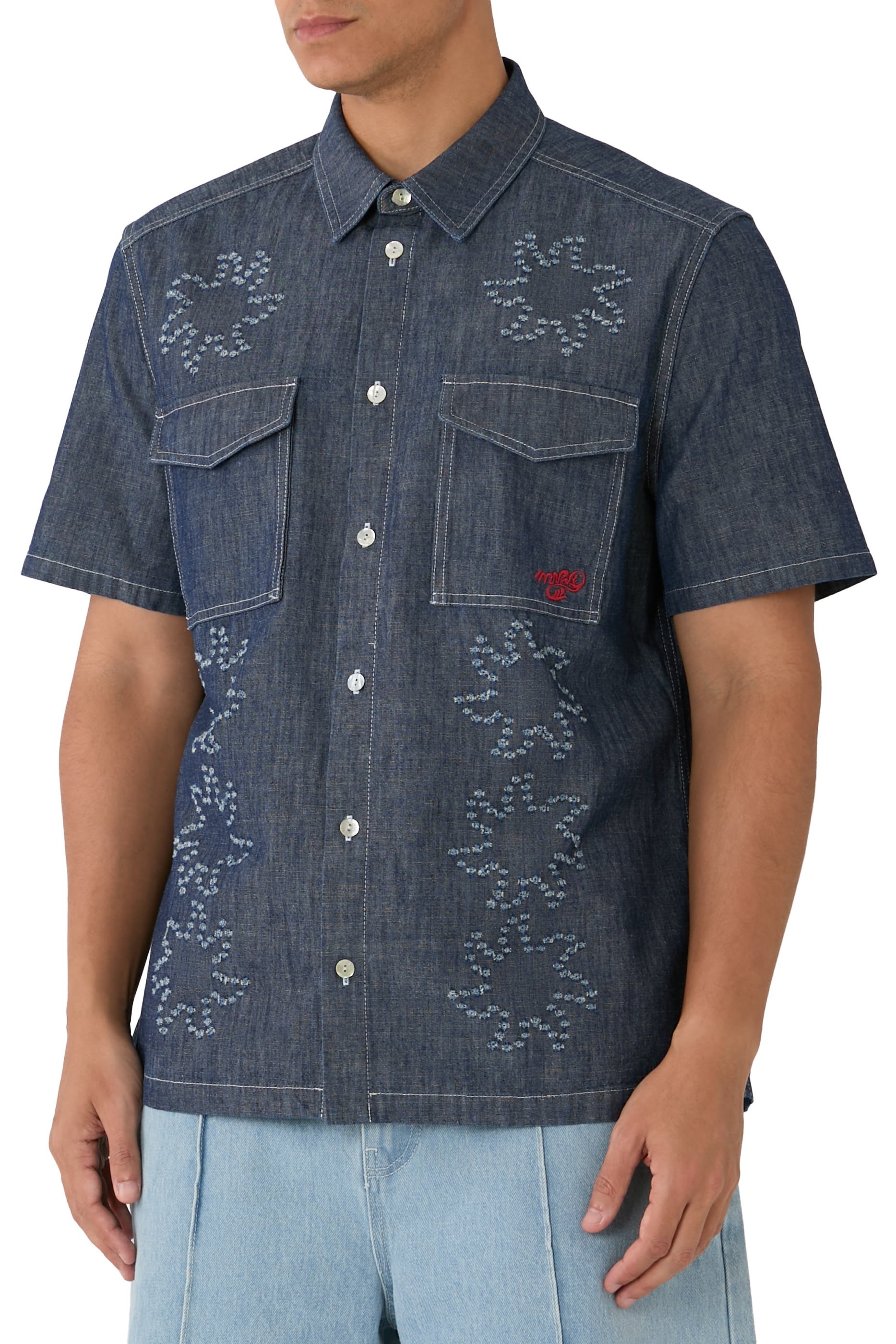 Chambray Short-Sleeve Shirt