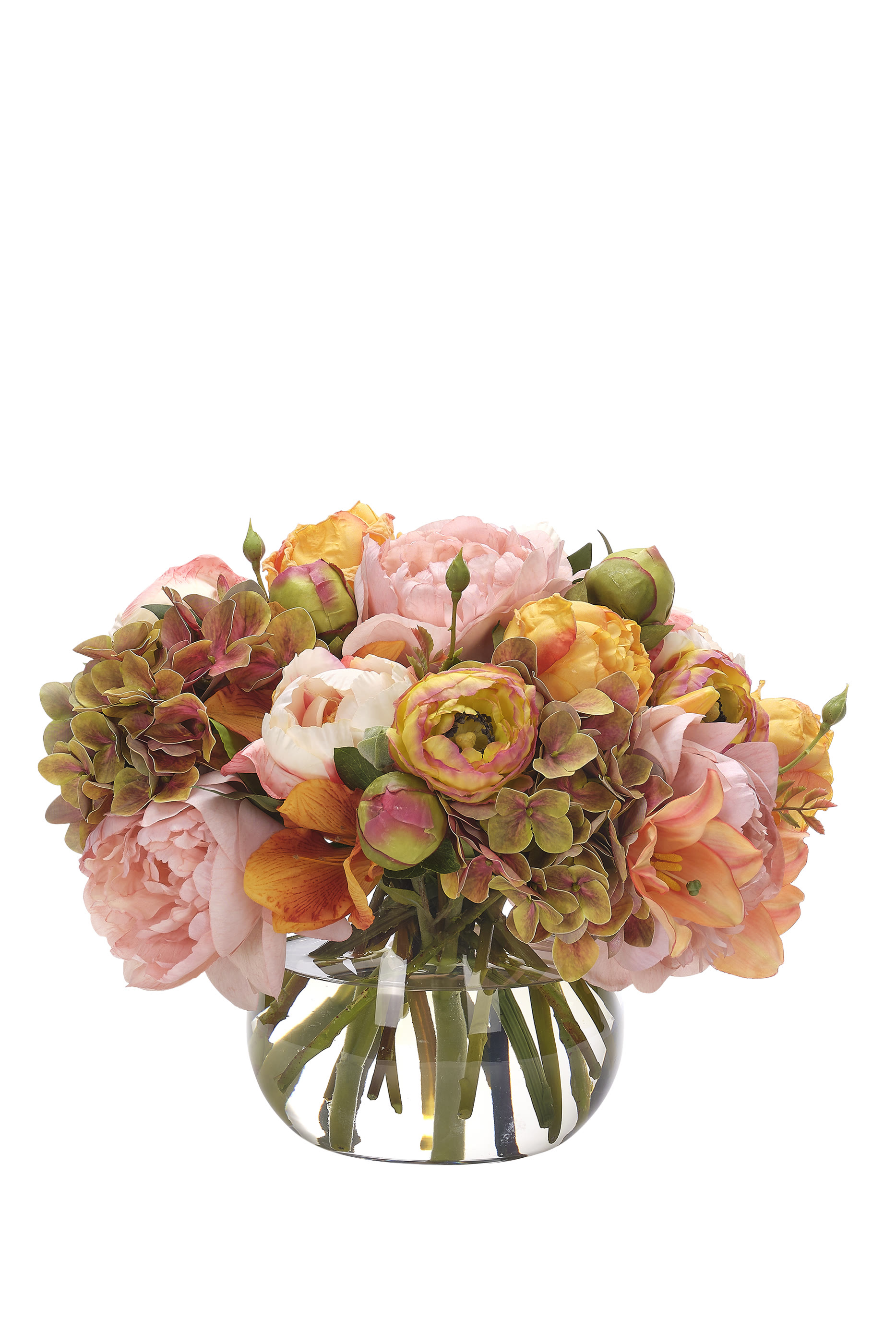 Peony and Ranunculus - Faux Watergarden