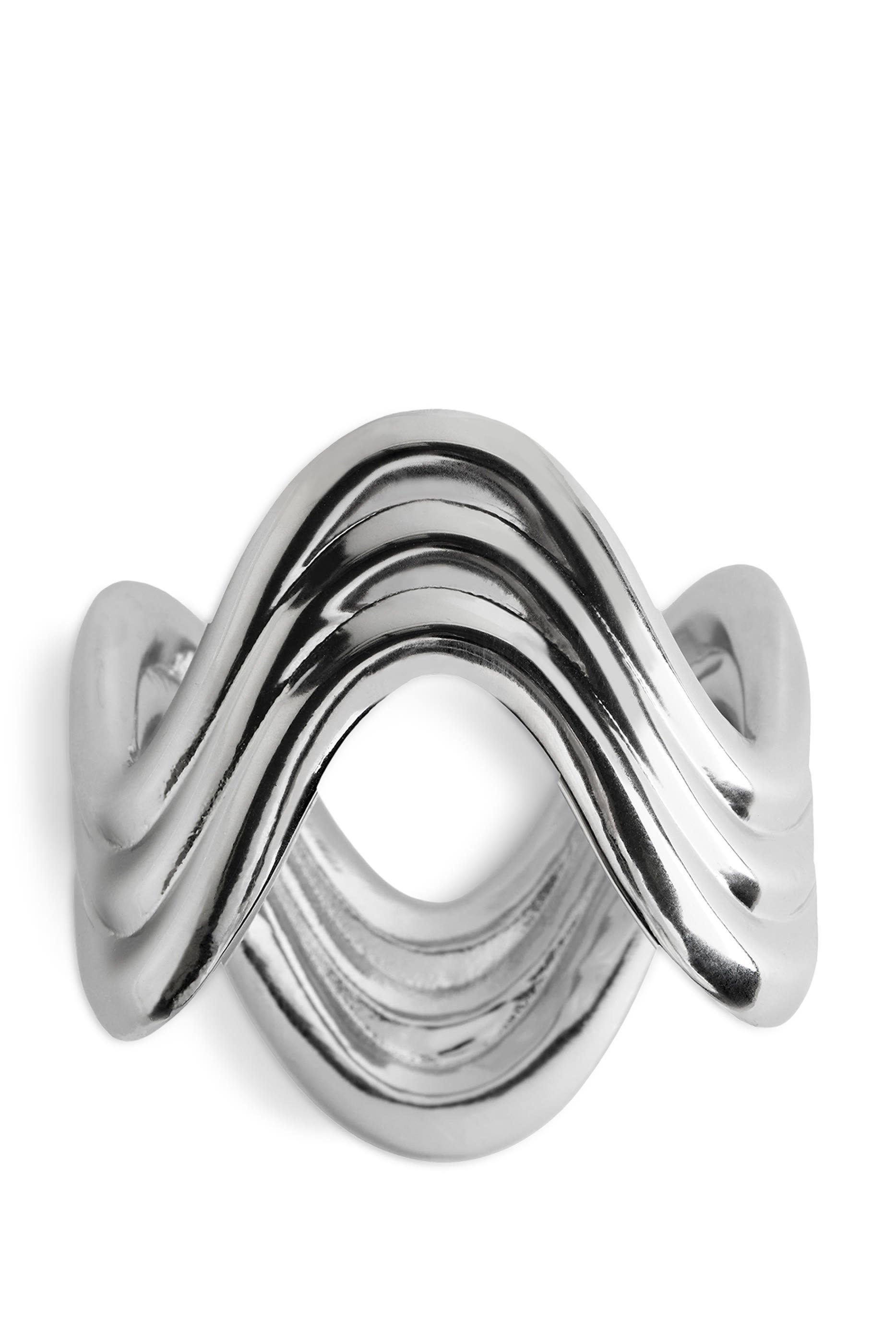 Ripple Platinum Napkin Ring, Set of 4