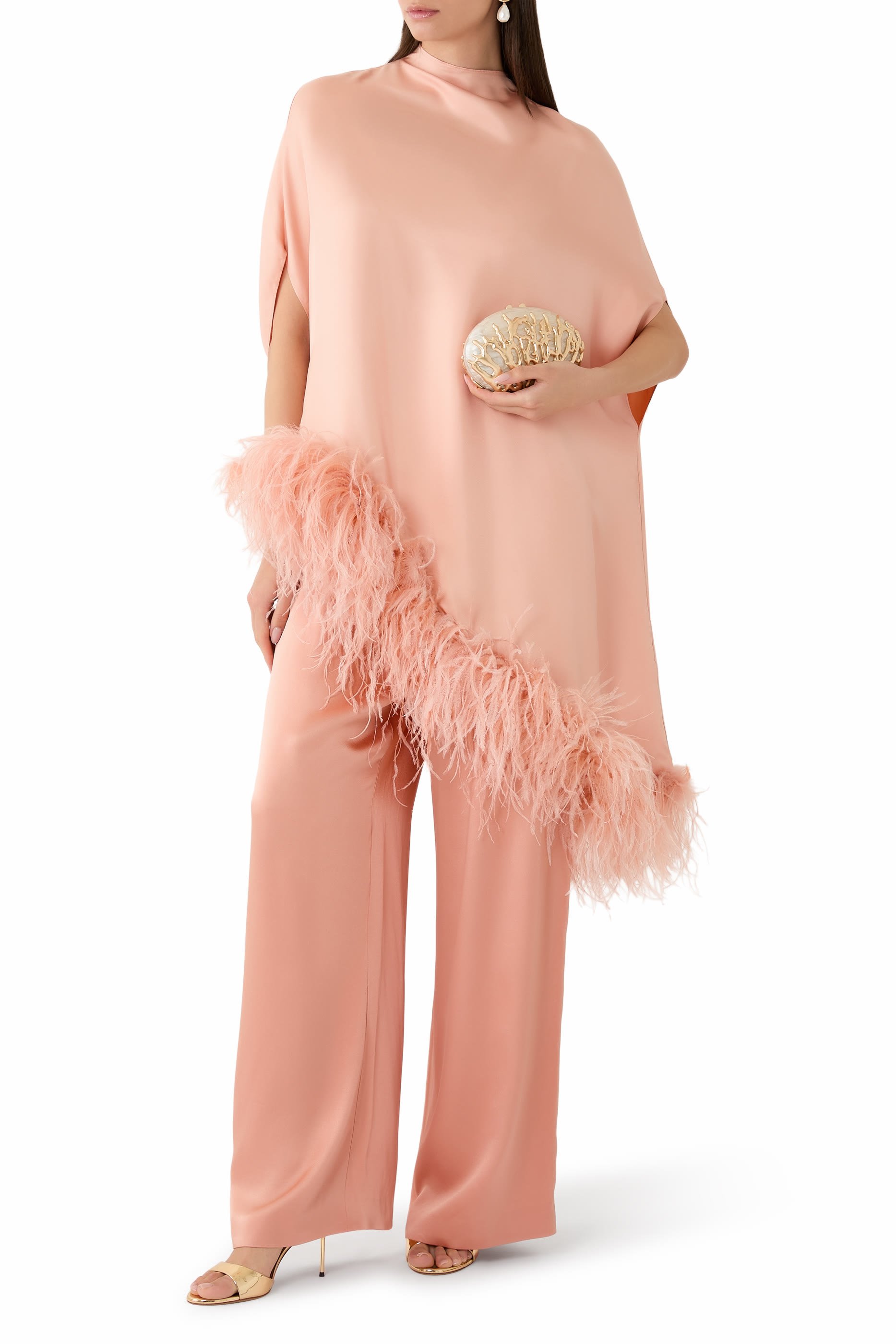 Satin Relaxed Pleated Pants