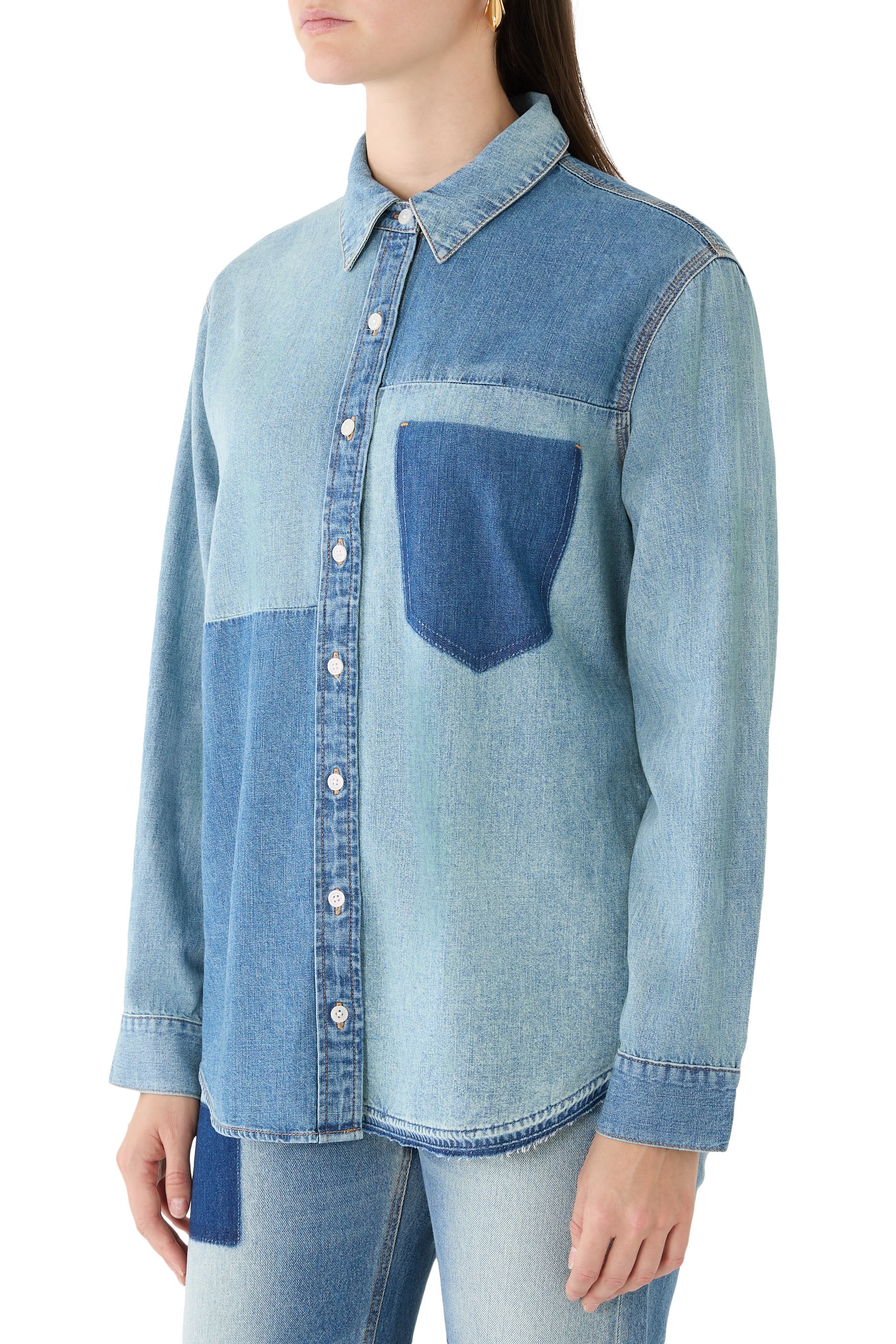 Dalma Denim Button-Down Shirt