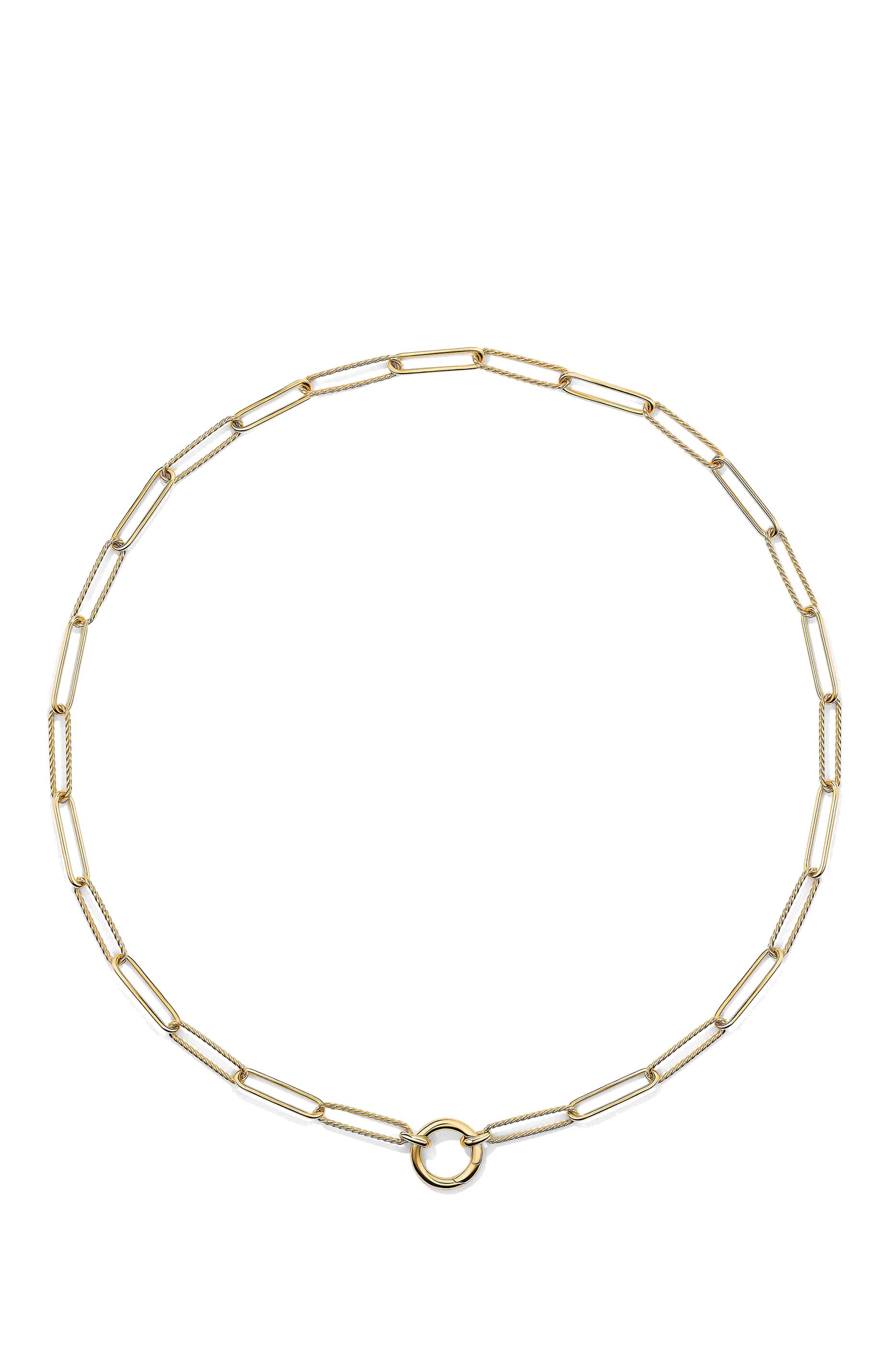DY Madison Elongated Chain Necklace, 18k Yellow Gold