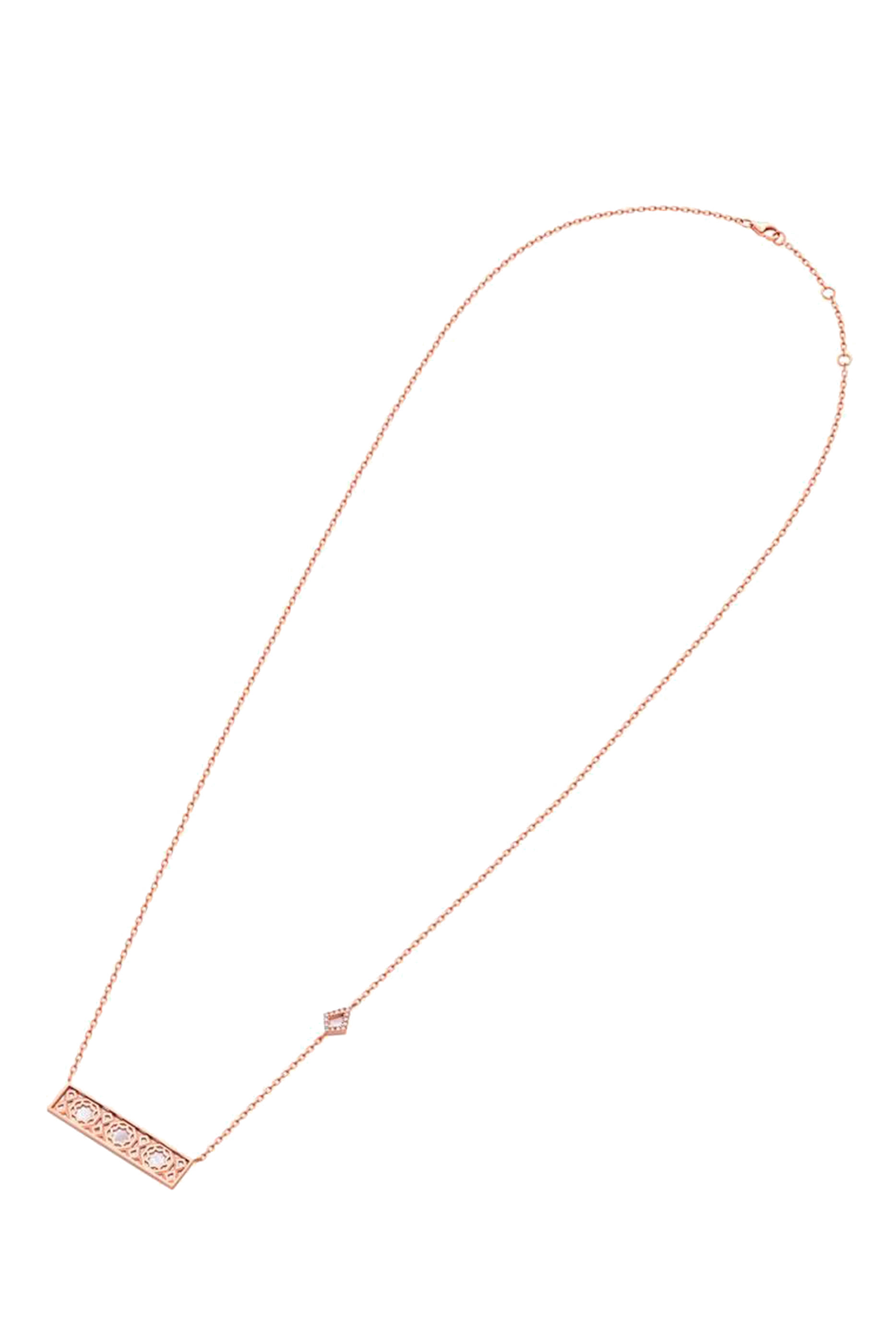Oud Turath Necklace, 18k Pink Gold & Mother-of-Pearl, Diamonds