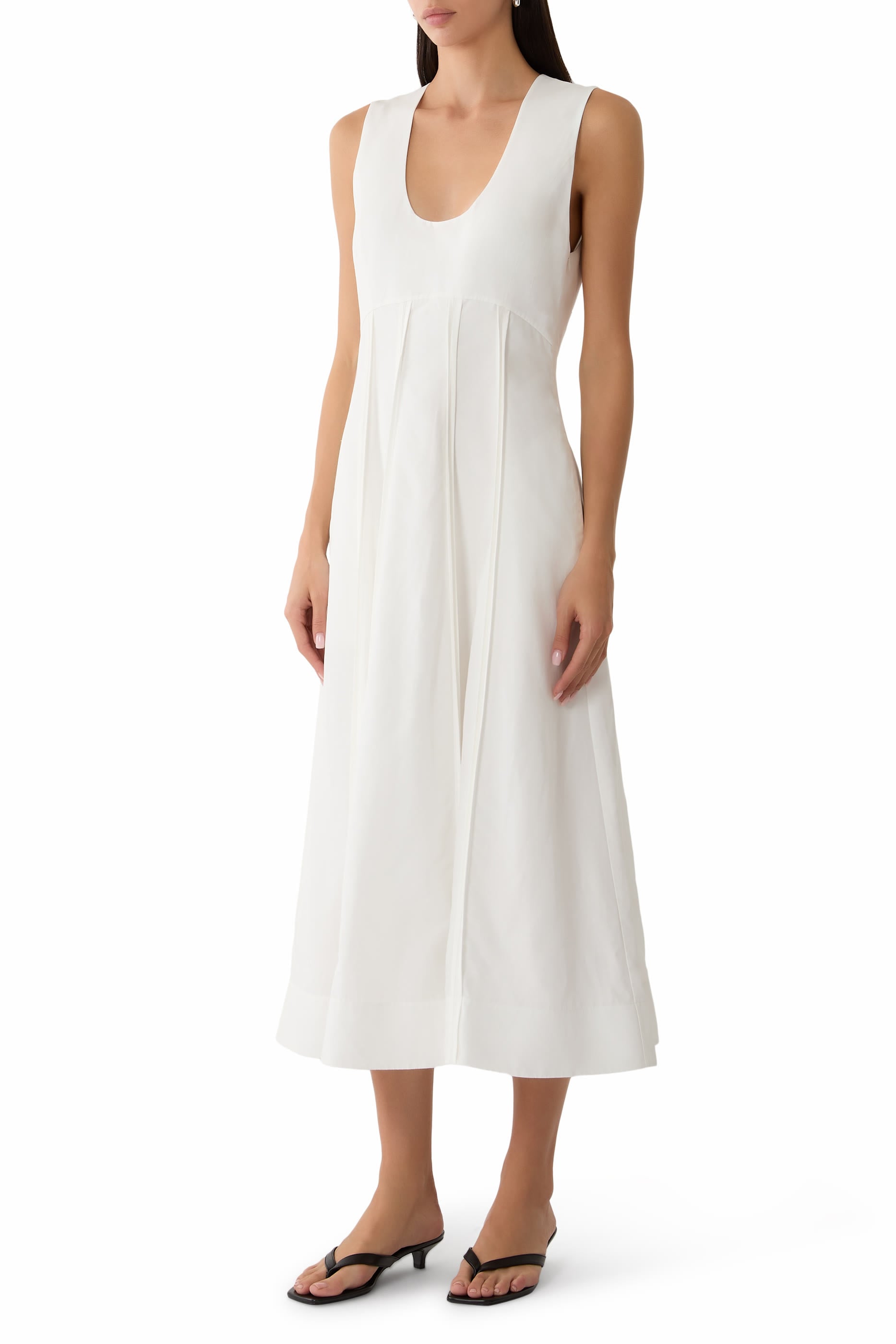 Sculptural Poplin Dress