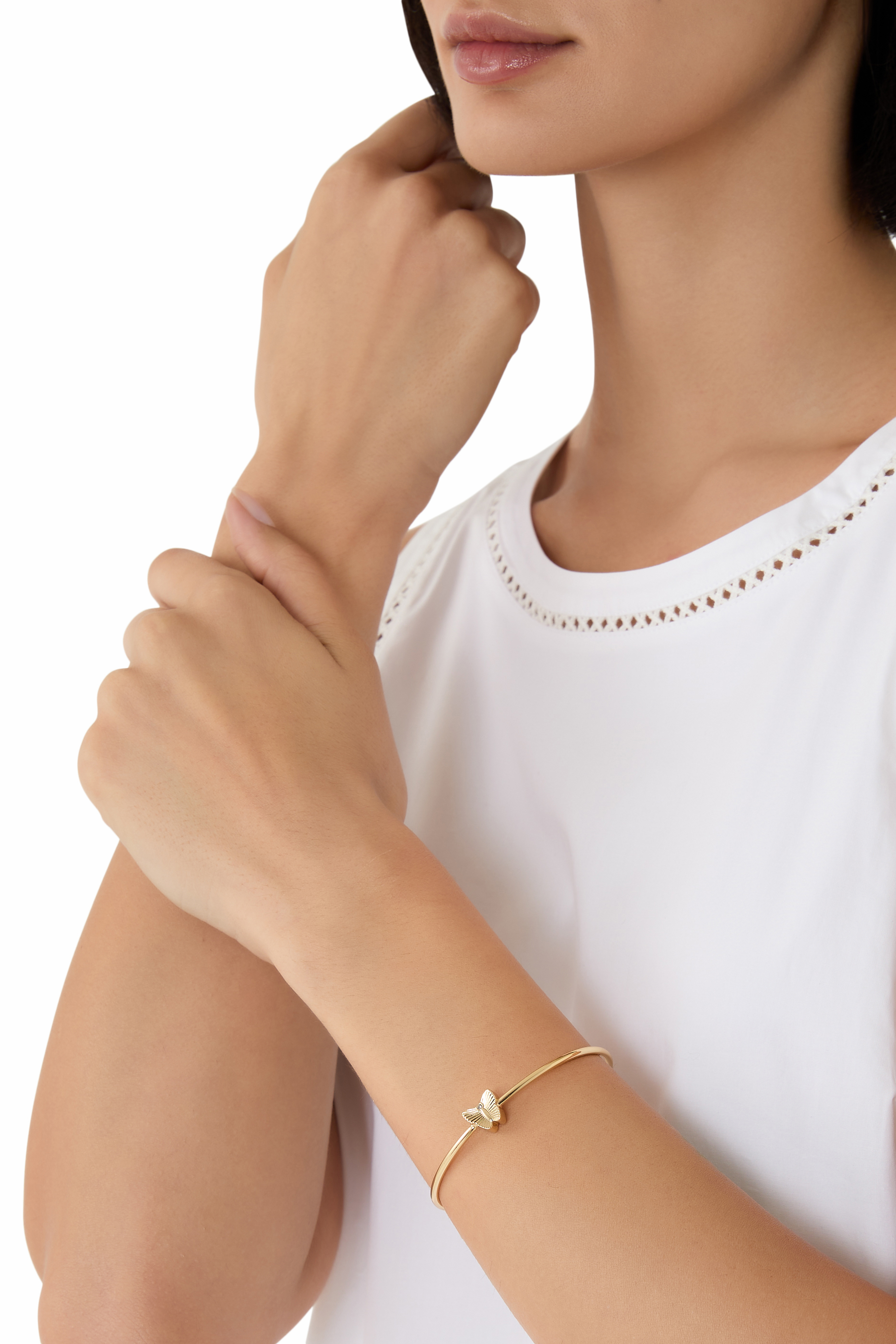 Butterfly Thin Cuff Bracelet