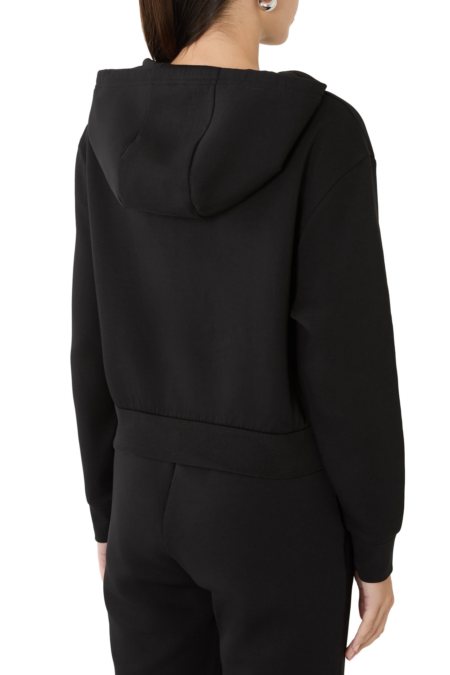 AX Logo Stretch Bonded Cotton Sweatshirt