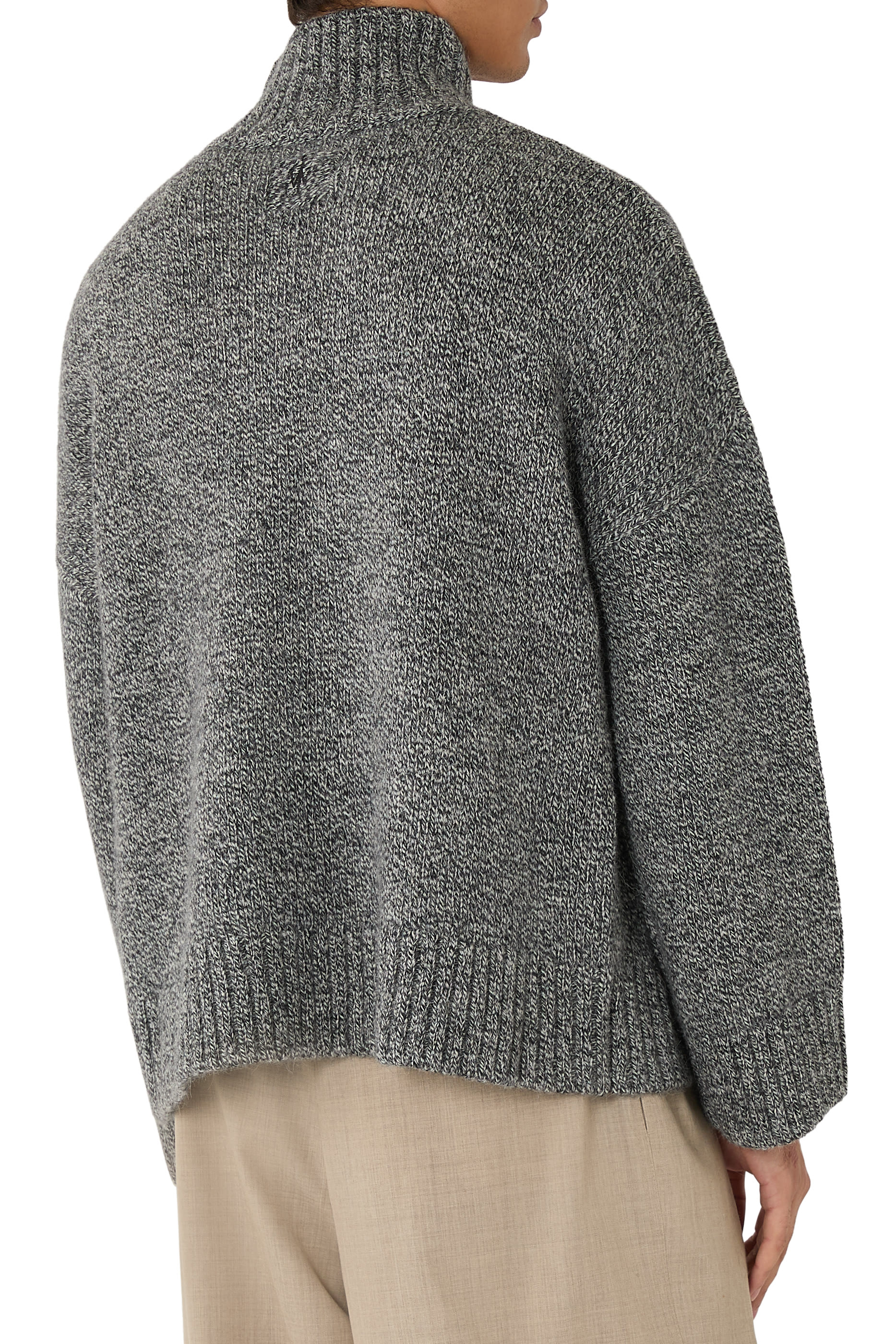 Leather Patch Pocket Jumper 