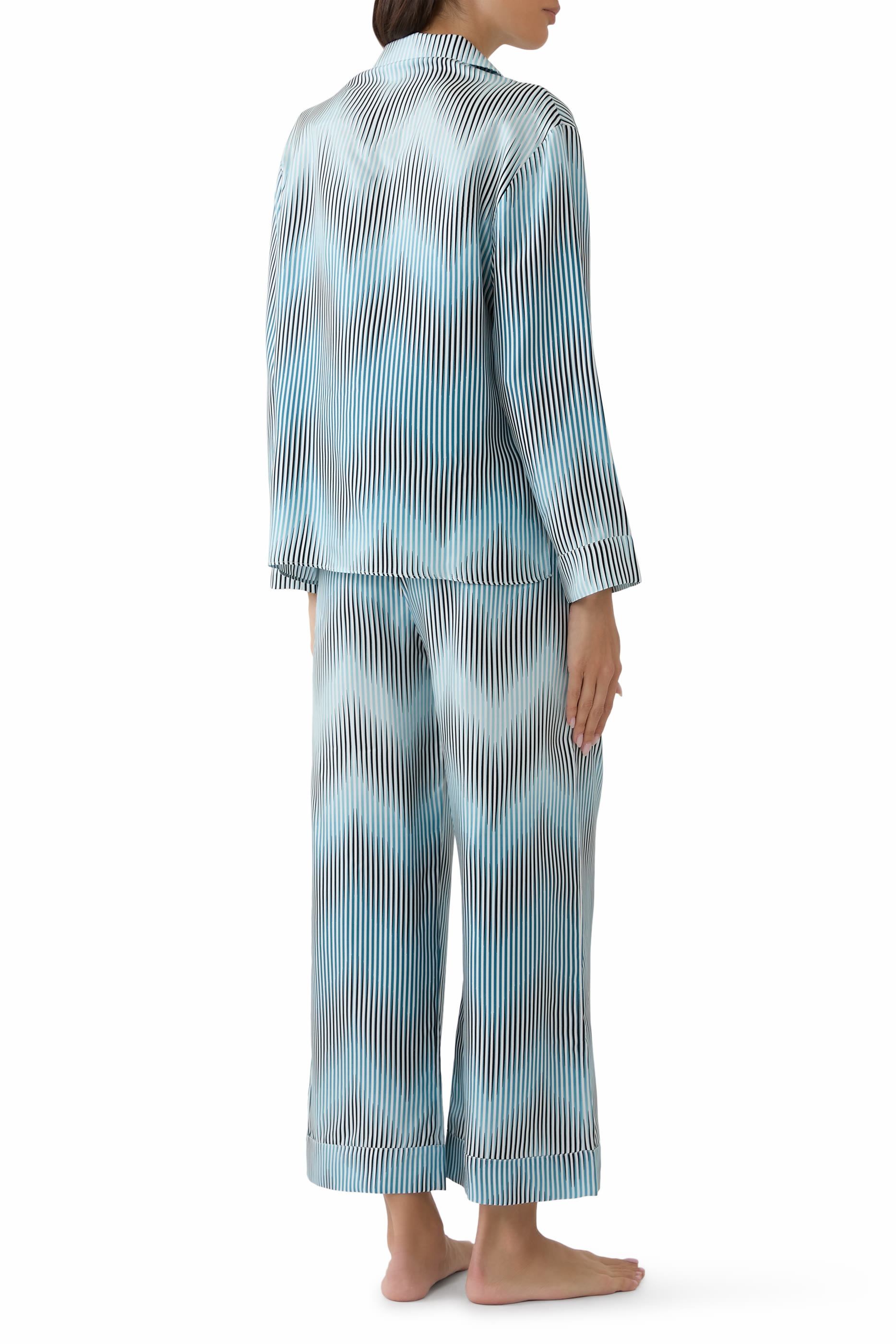 Pajama Shirt and Pants Silk Twill Set