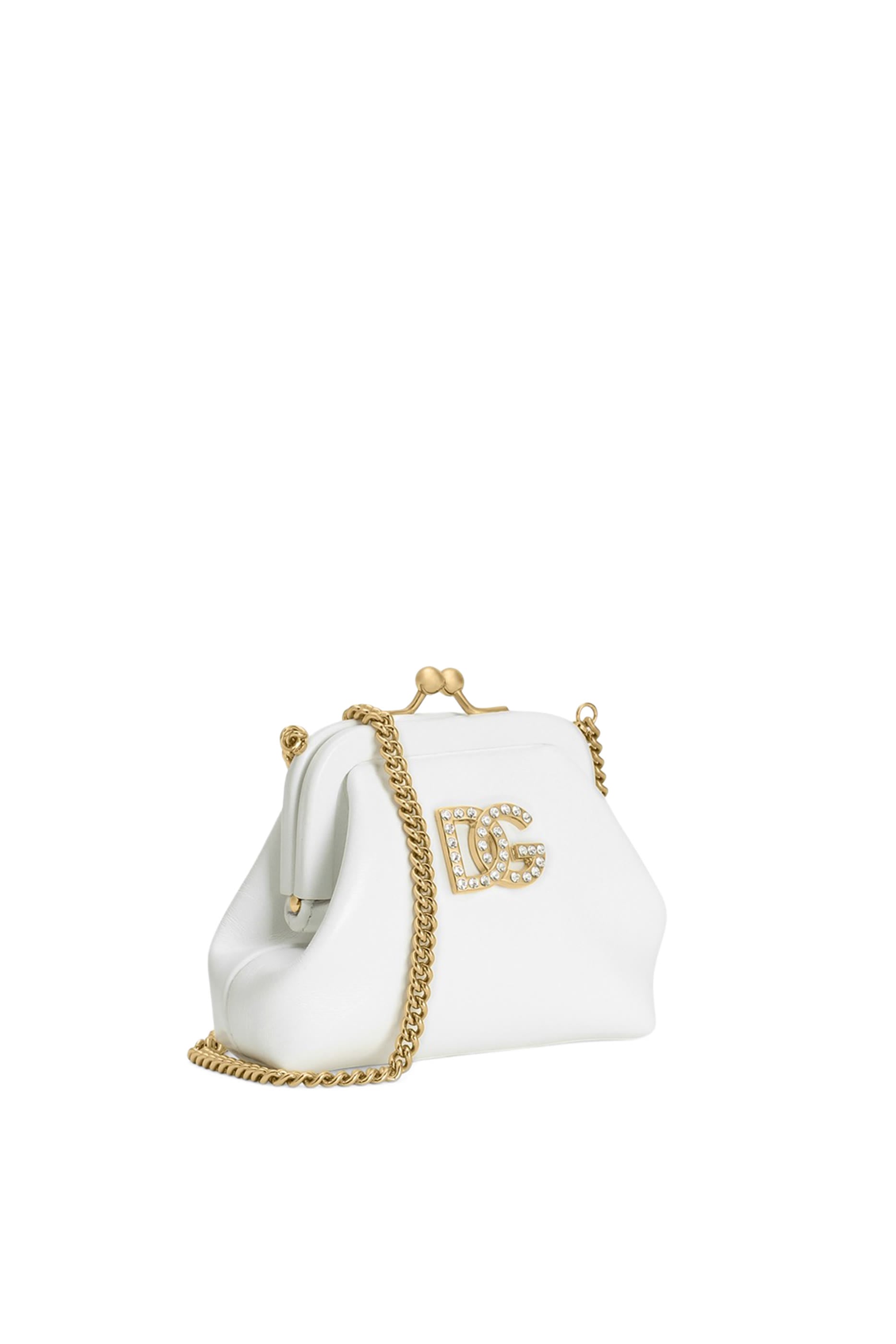 Kids Nappa Calfskin Logo Shoulder Bag