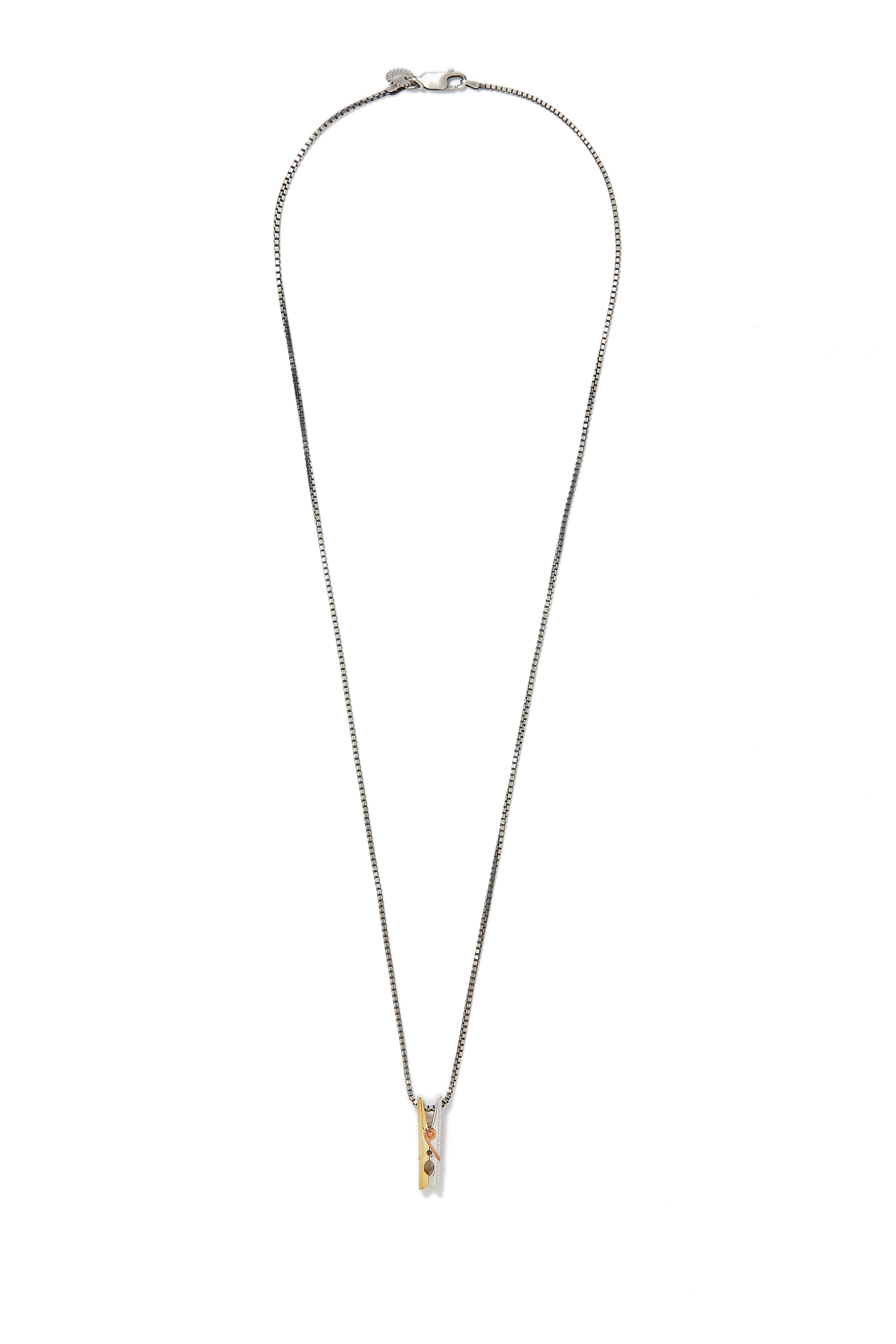 Logo Pendant Necklace, 18k Yellow Gold