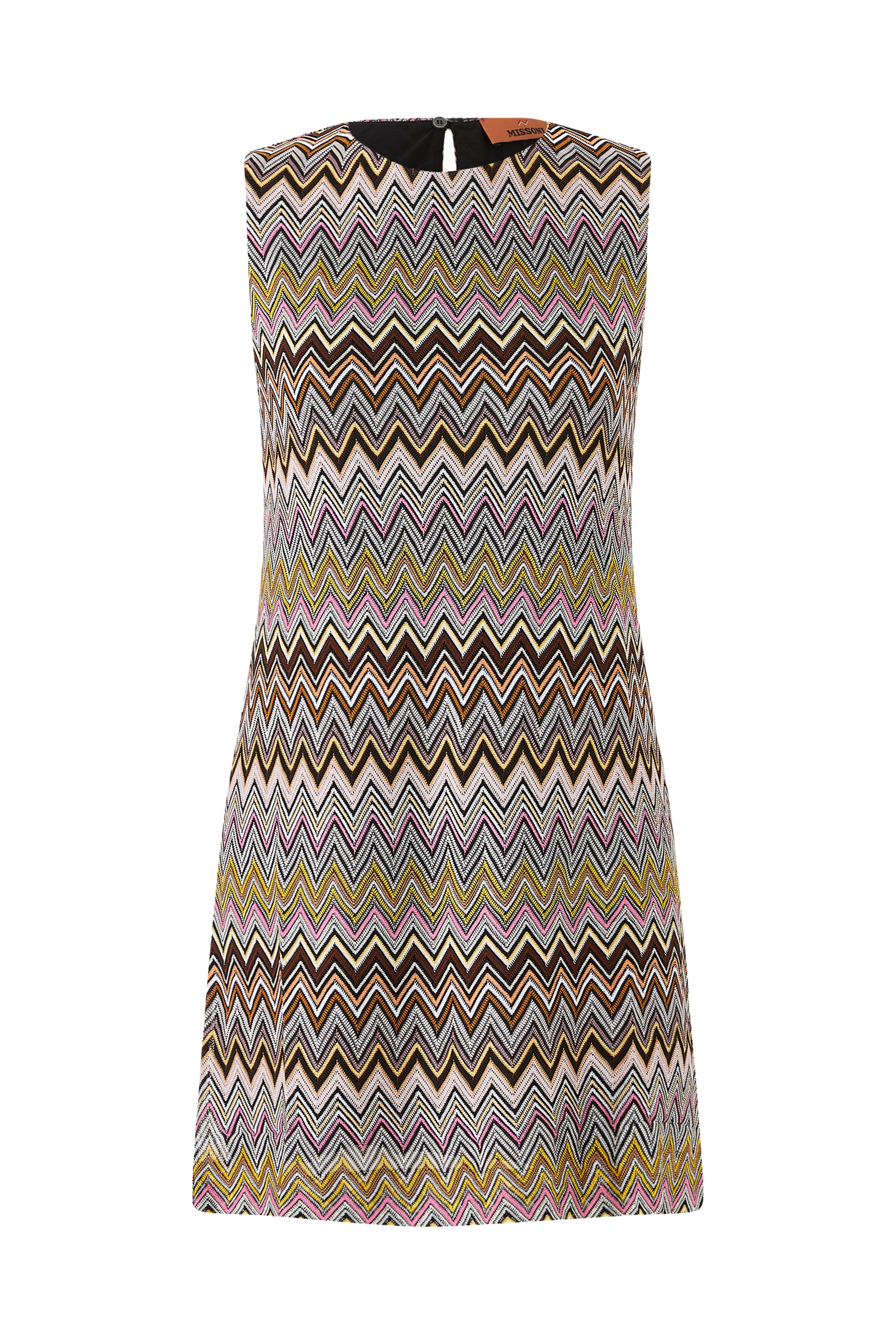 Zigzag Raschel Sleeveless Mini Dress