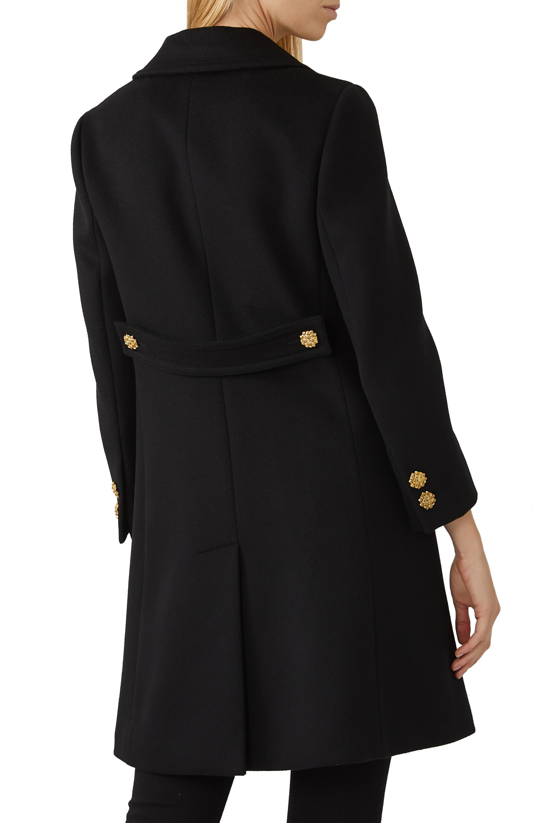 Double G Embroidery Wool Coat