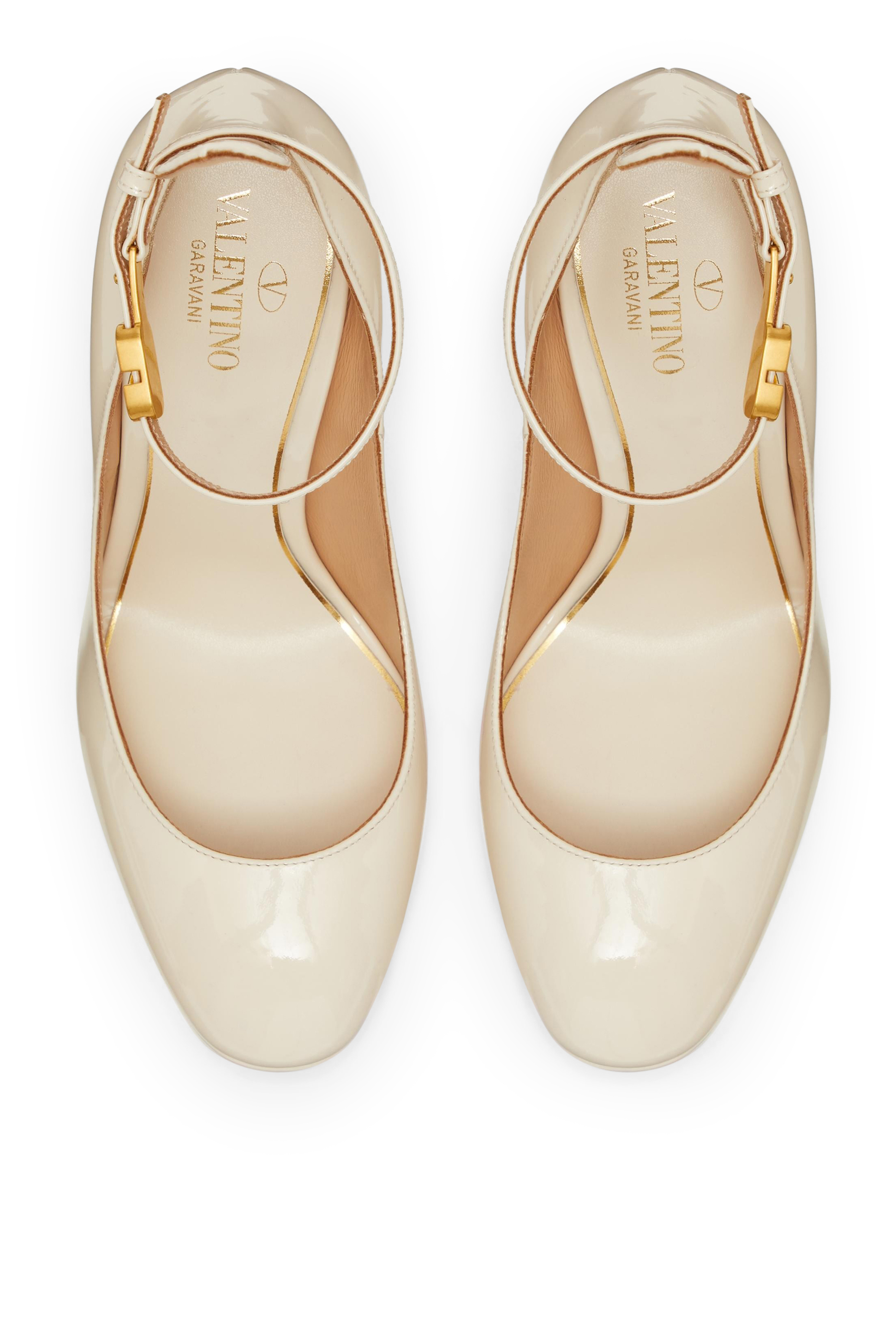Valentino Garavani Tan-Go Patent-Leather Platform Pumps