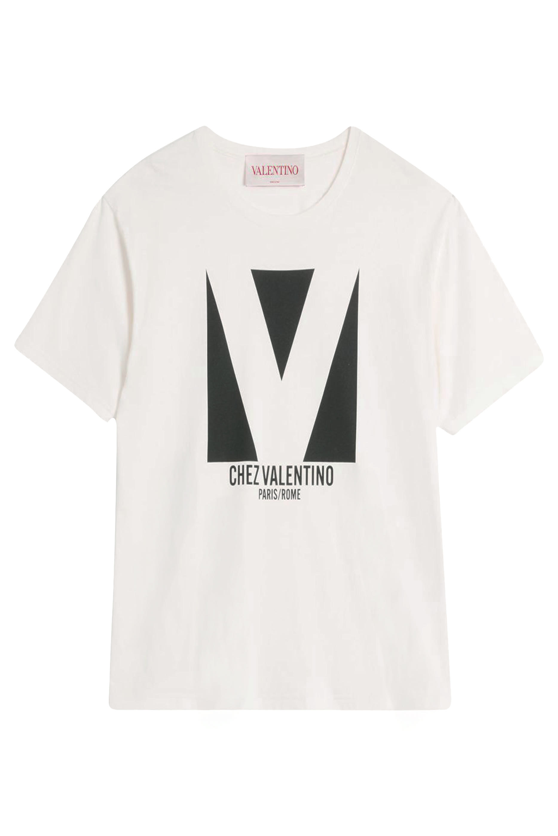 Chez Valentino Print Cotton T-Shirt