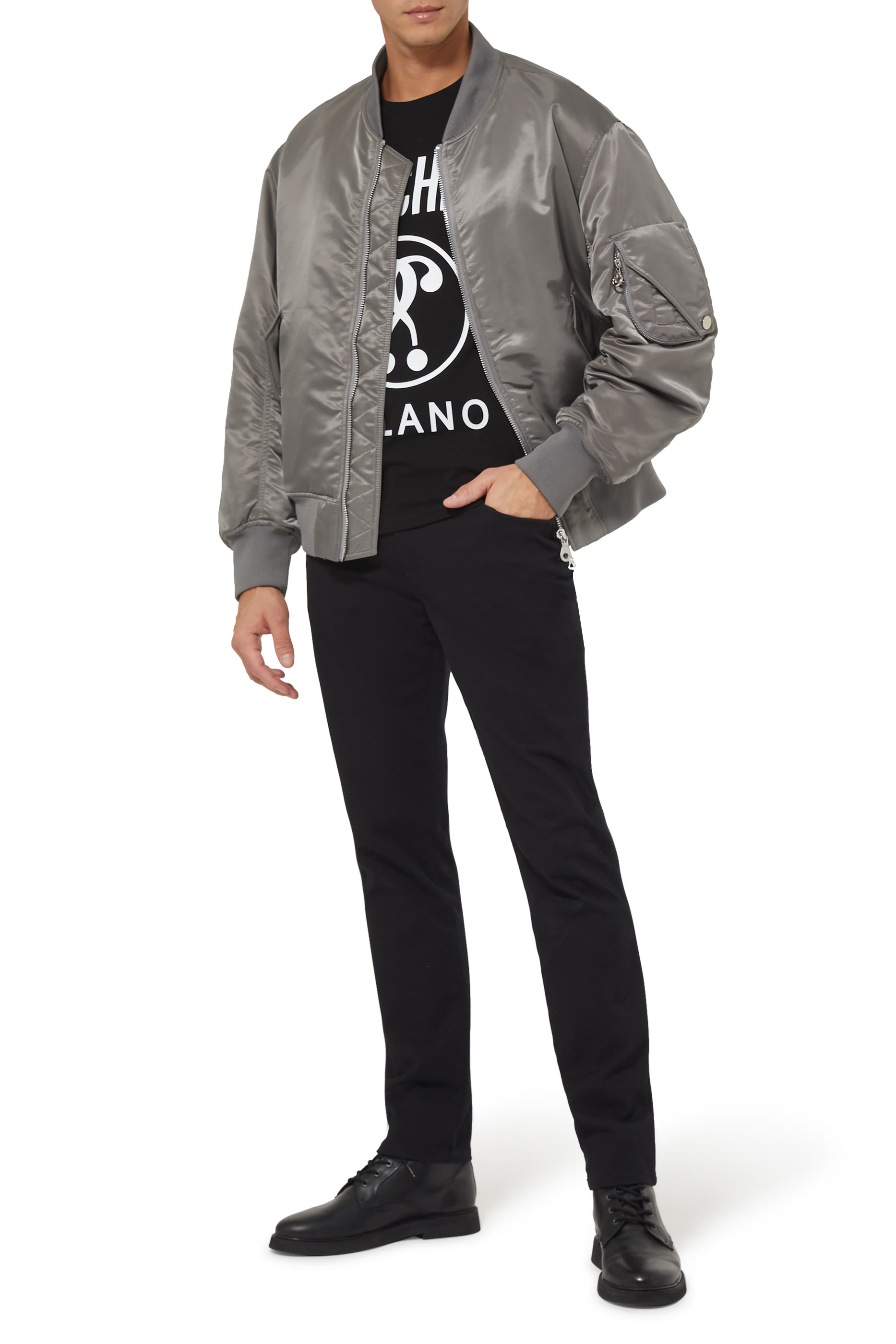 Double Question Mark Logo Slim Fit T-shirt