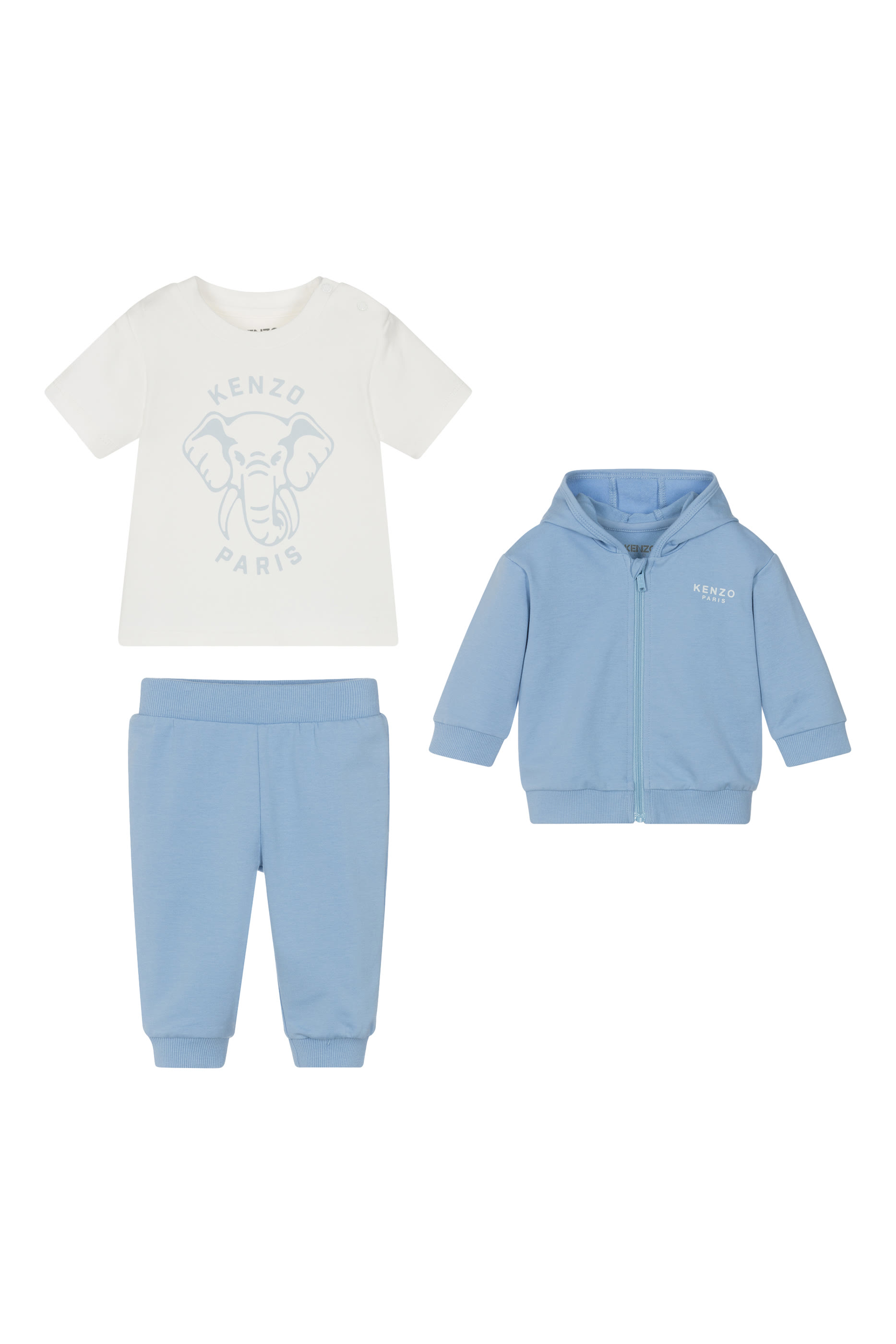 Kids Cotton T-Shirt, Trousers & Cardigan Set