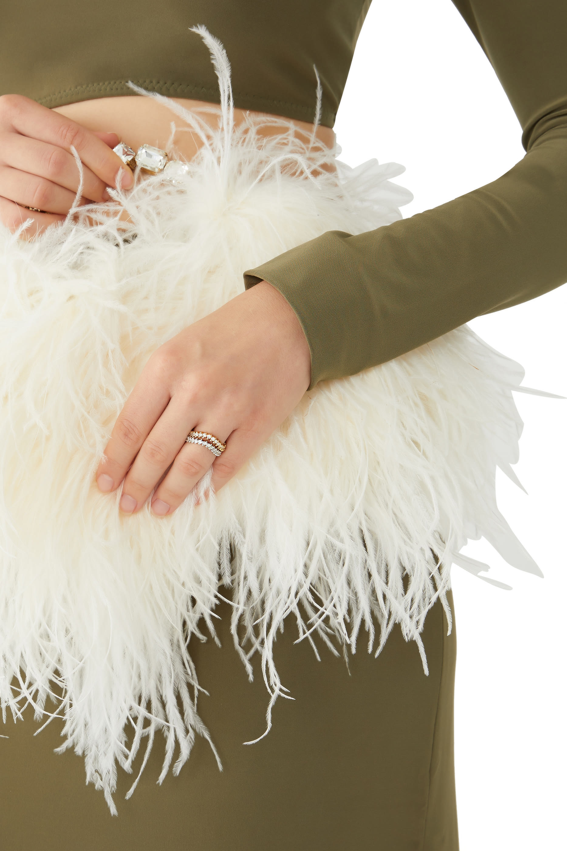 Wave Ring, 18k White Gold & Diamond