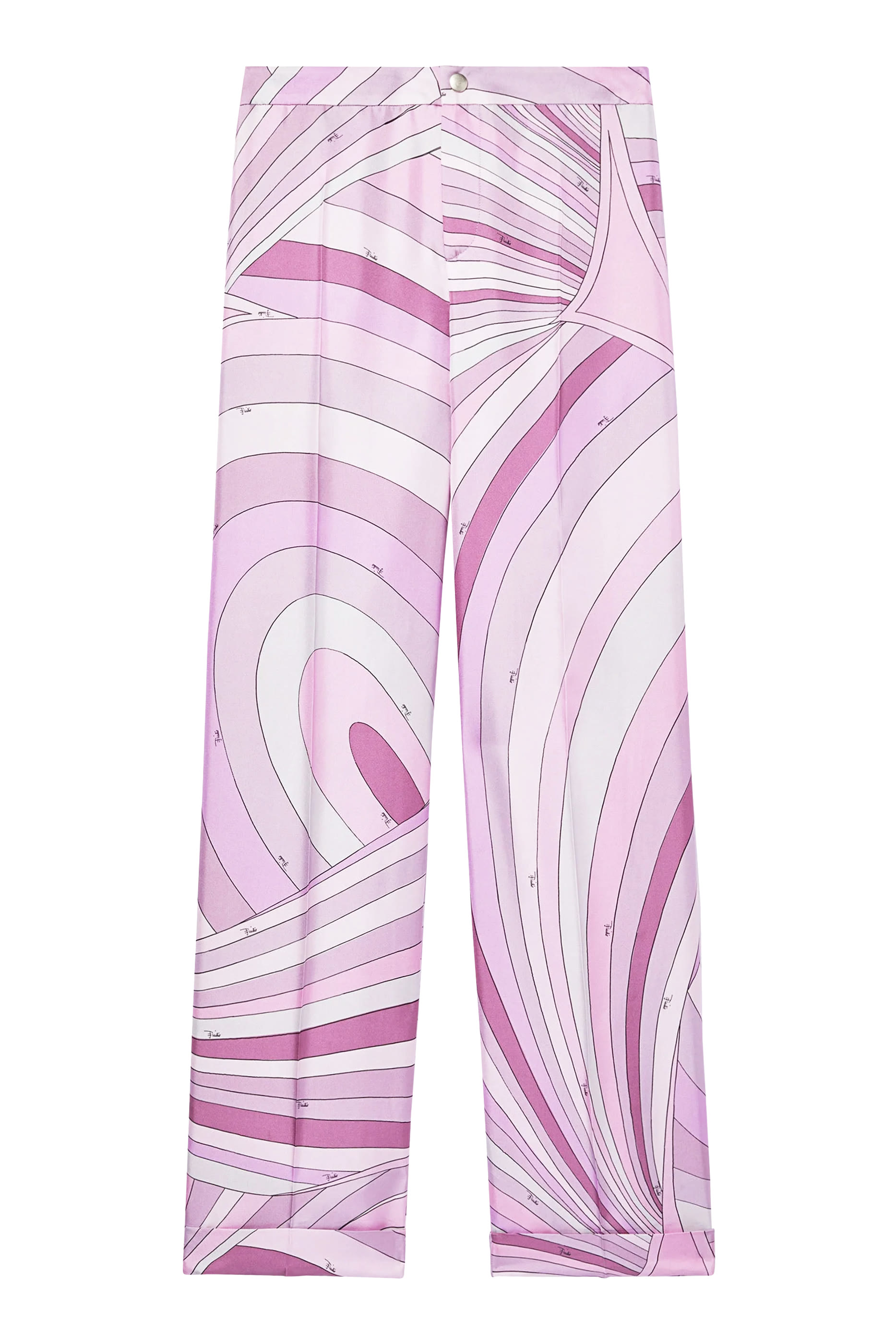Iride-Print Silk Twill Trousers