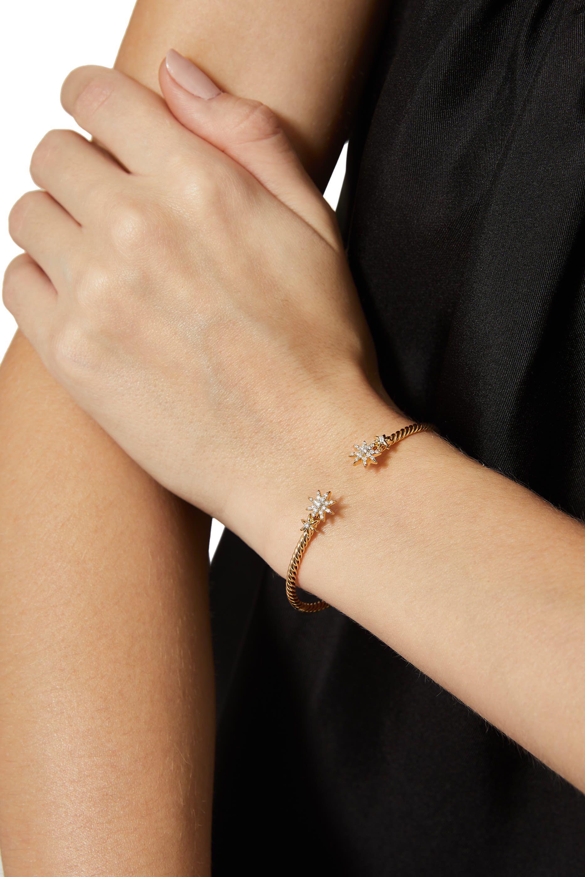 Petite Starburst Bracelet with Pav&eacute; Diamonds