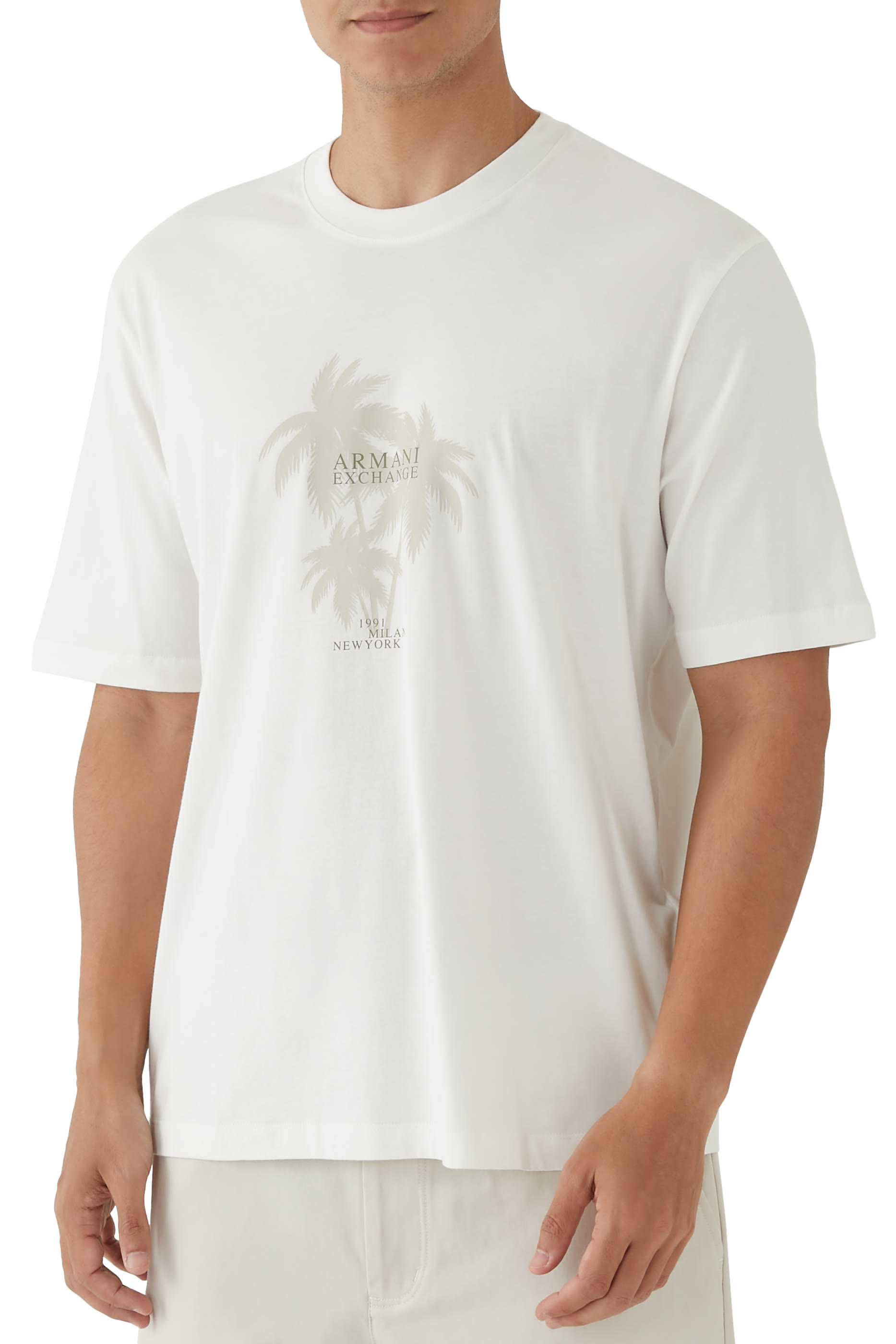 Logo-Print Palm Tree T-Shirt