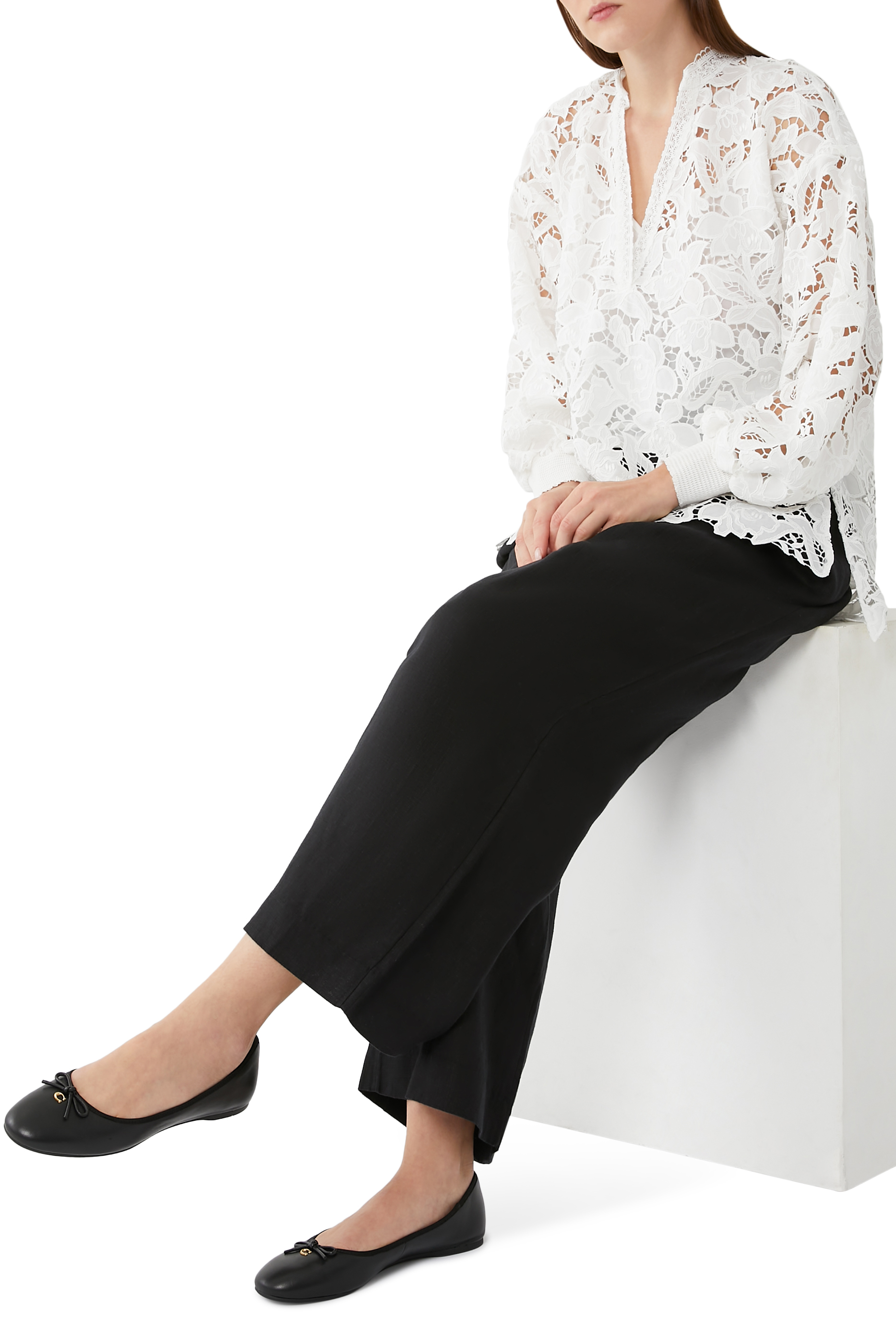 Abigail Leather Ballerina Flats