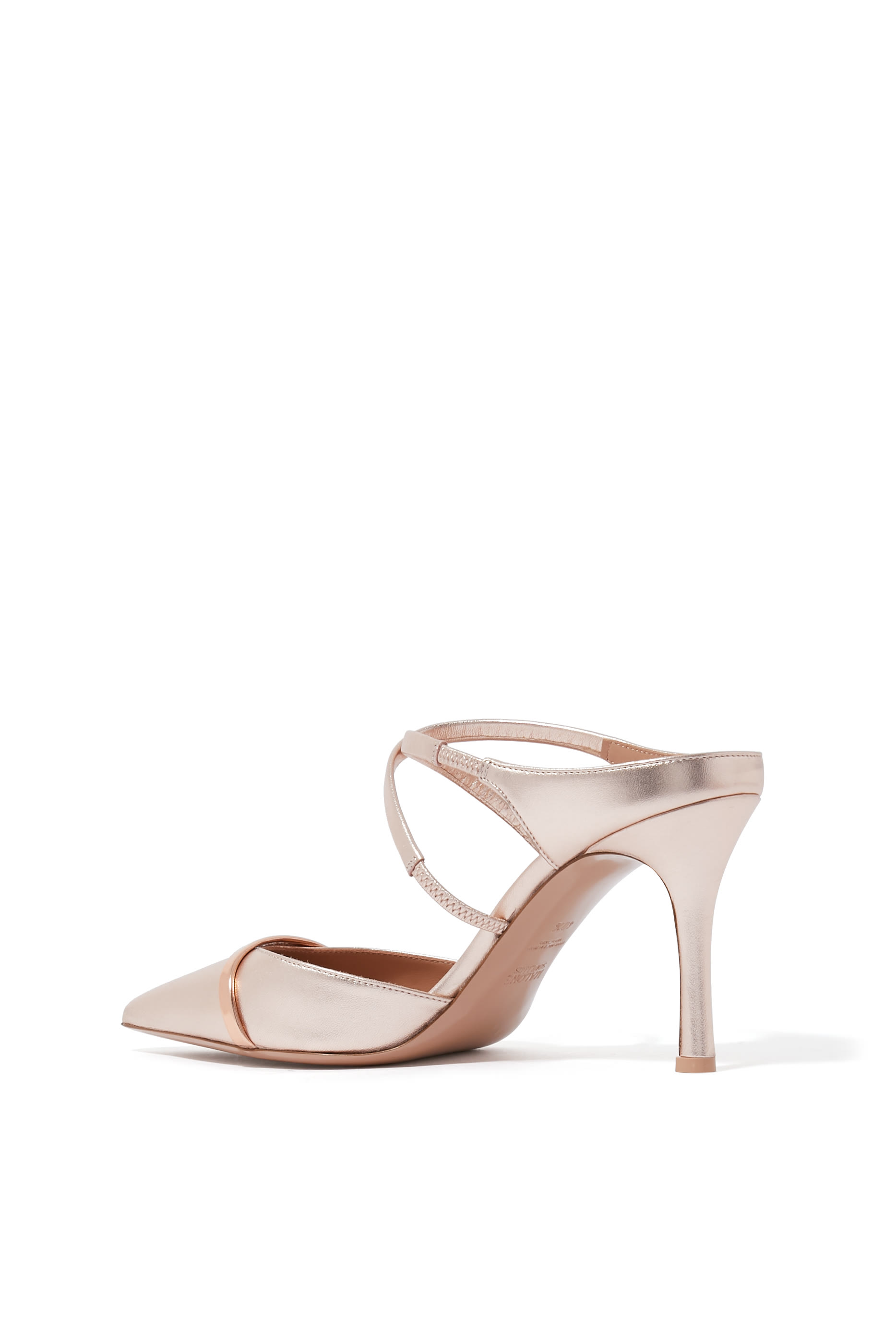 Yoana 80 Metallic Leather Mules