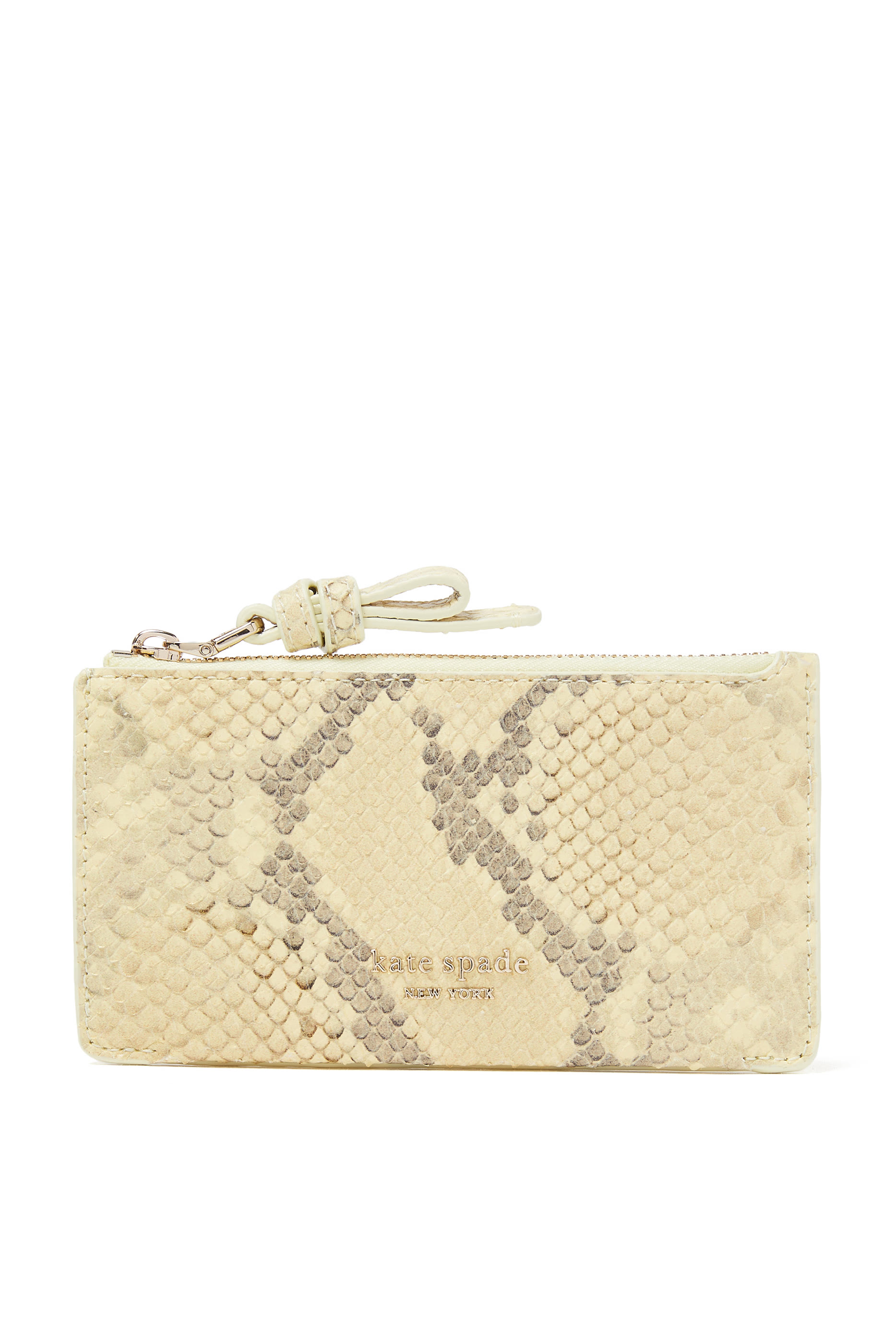 Loop Snake Embossed Zip Card Case