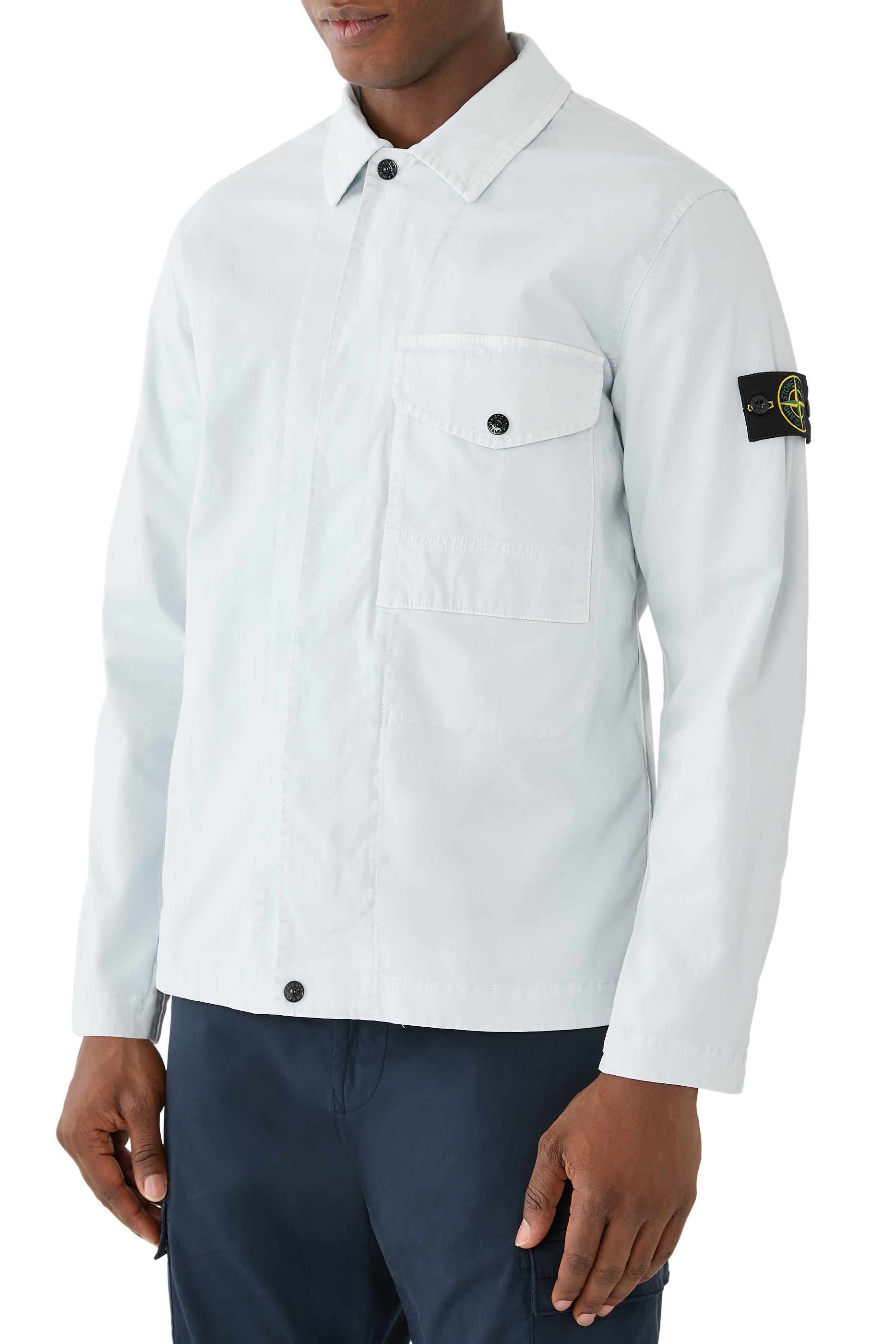 Logo Zip-Up Pocket Overshirt
