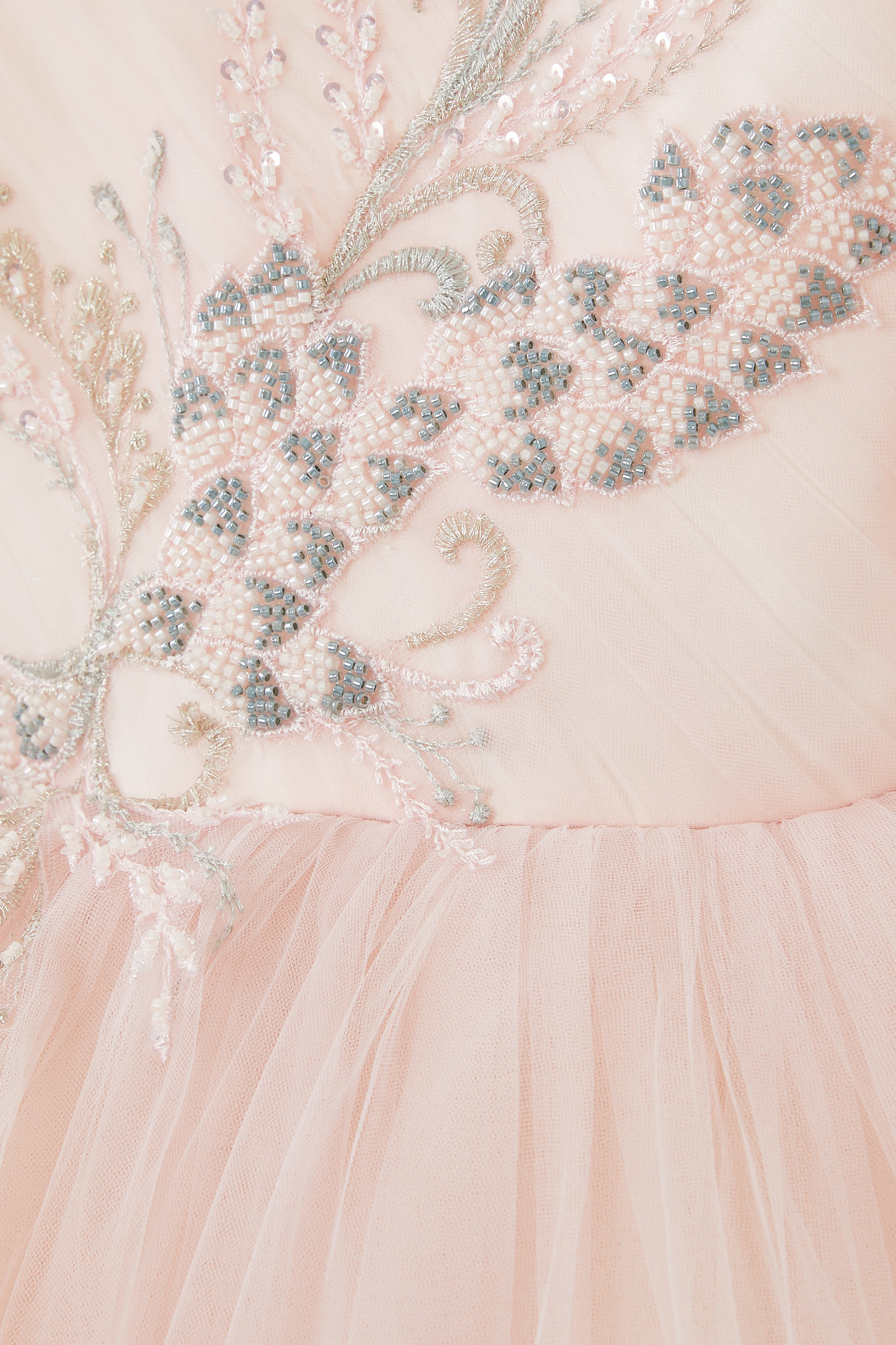 Kids Earl Grey Tulle Dress: