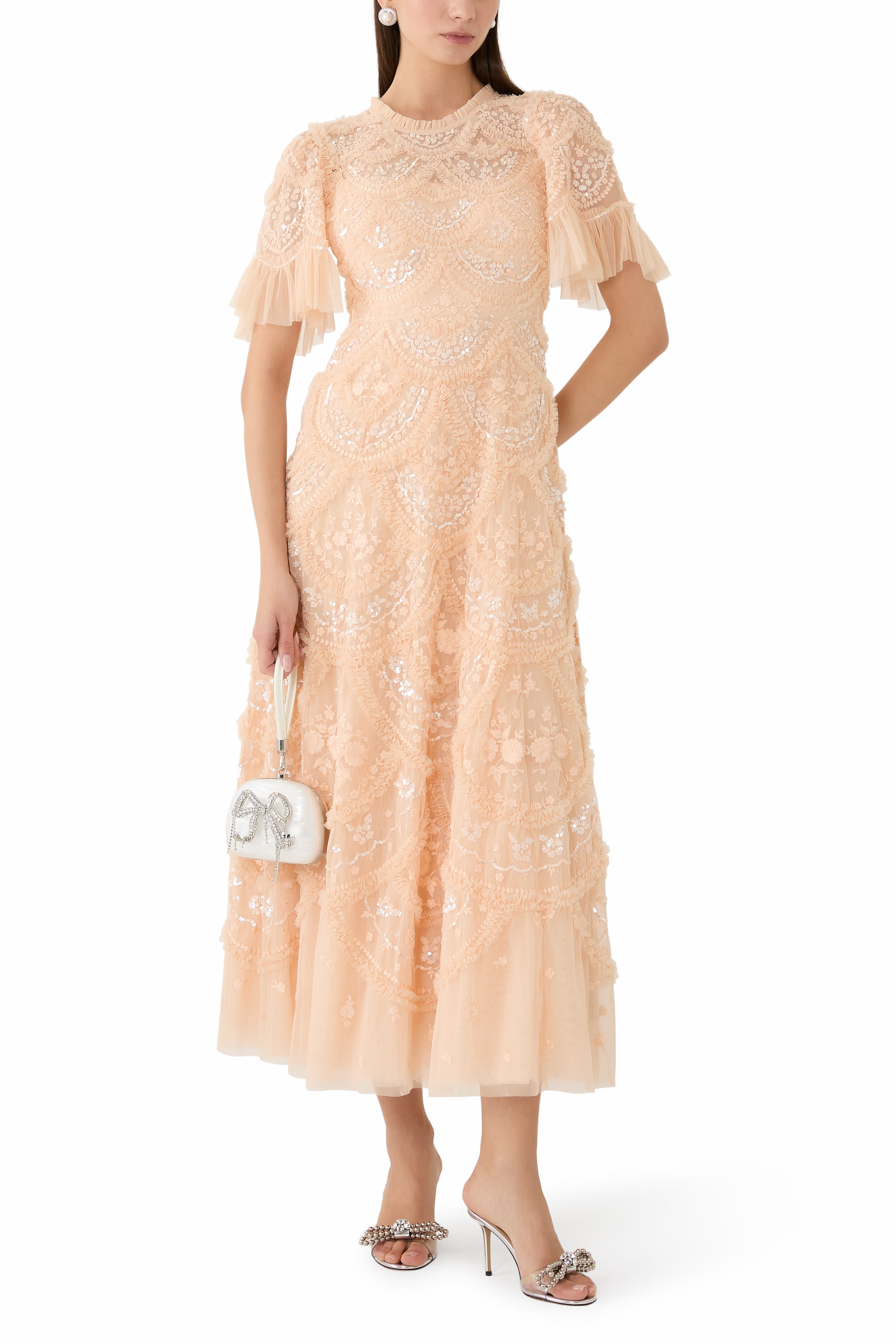 Carmen Ruffle Ankle Gown