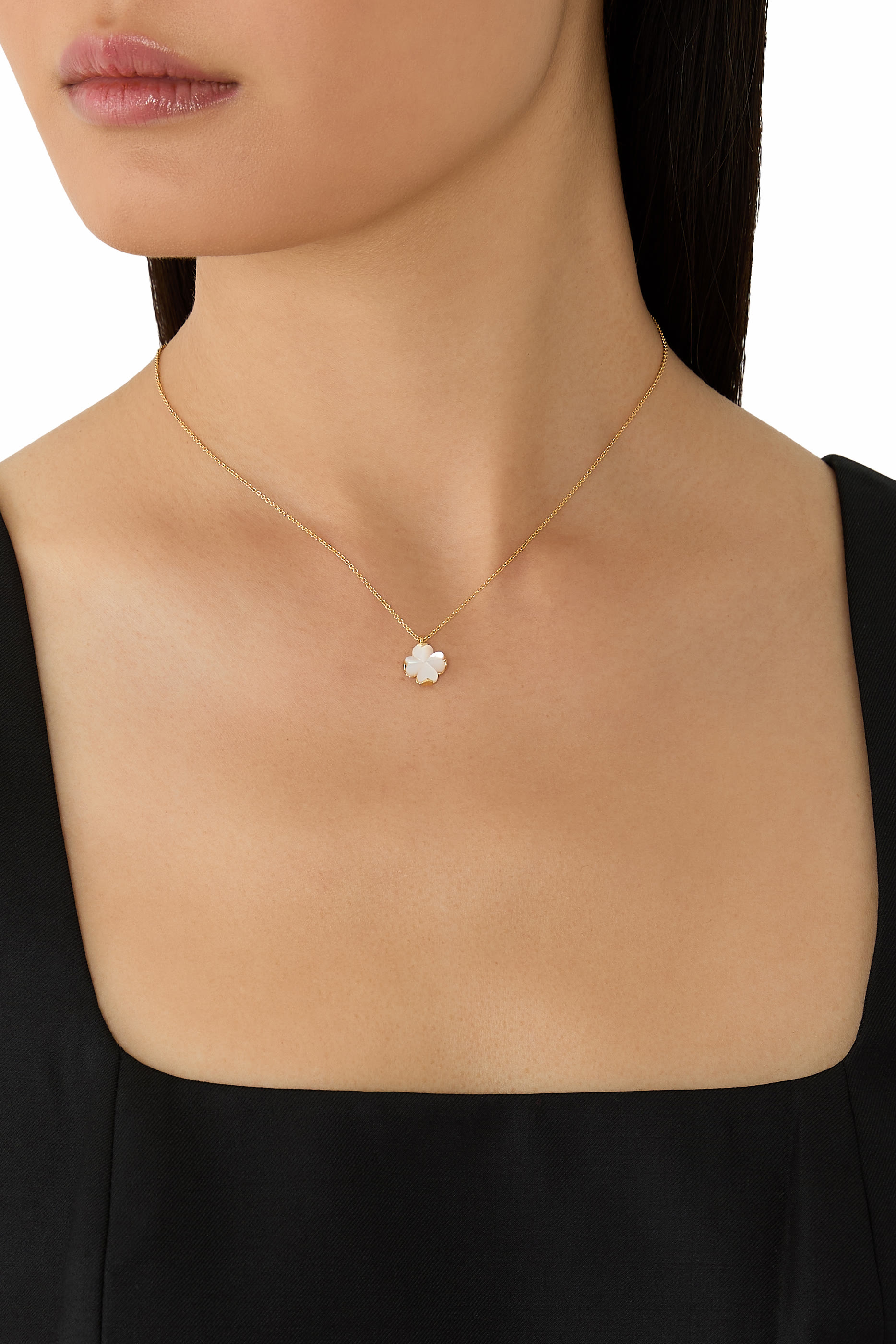 Spade Flower Mini Pendant, Mother Of Pearl